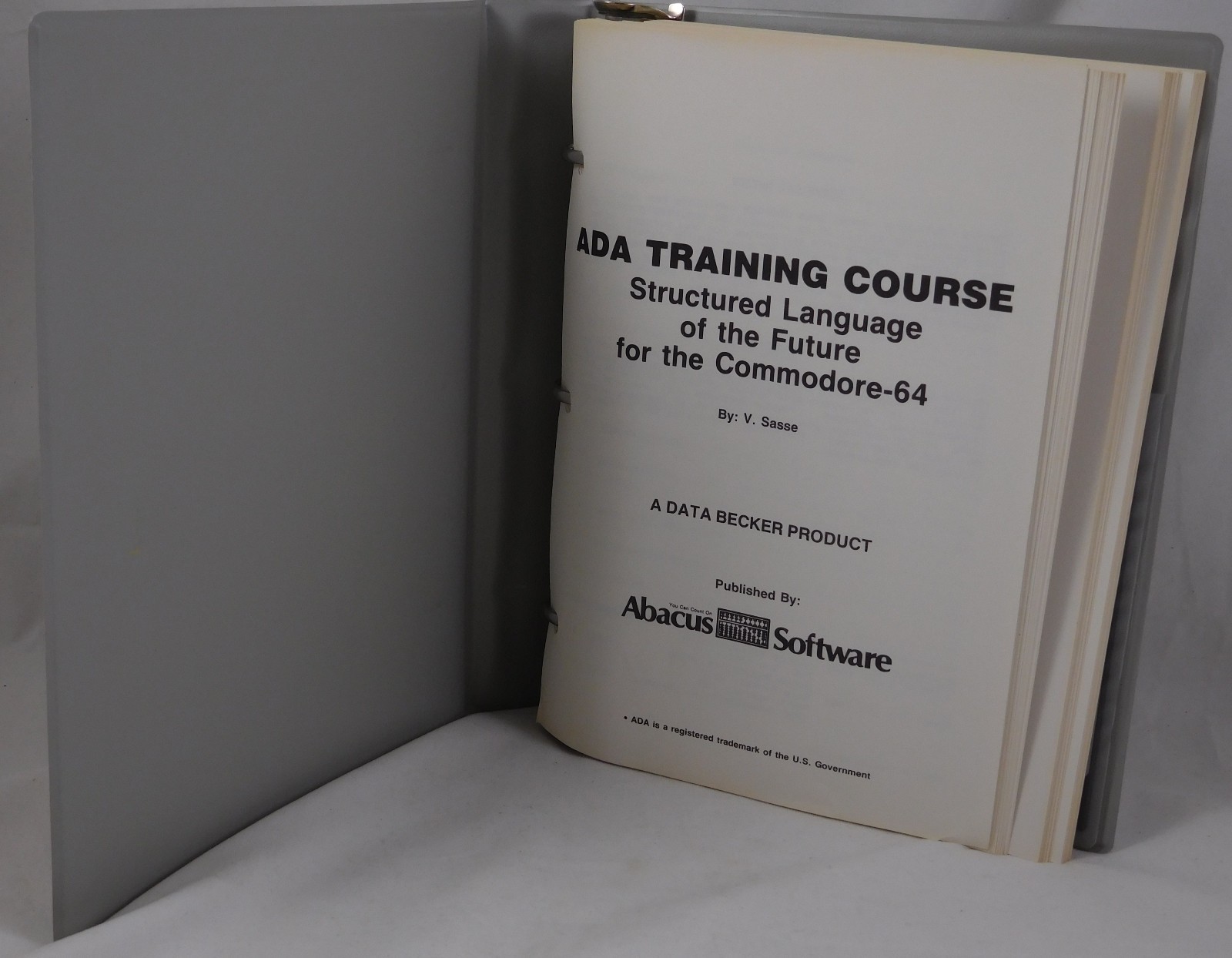 Working ADA Training Course For The C64 By Abacus Software w/manual & Slipcase
