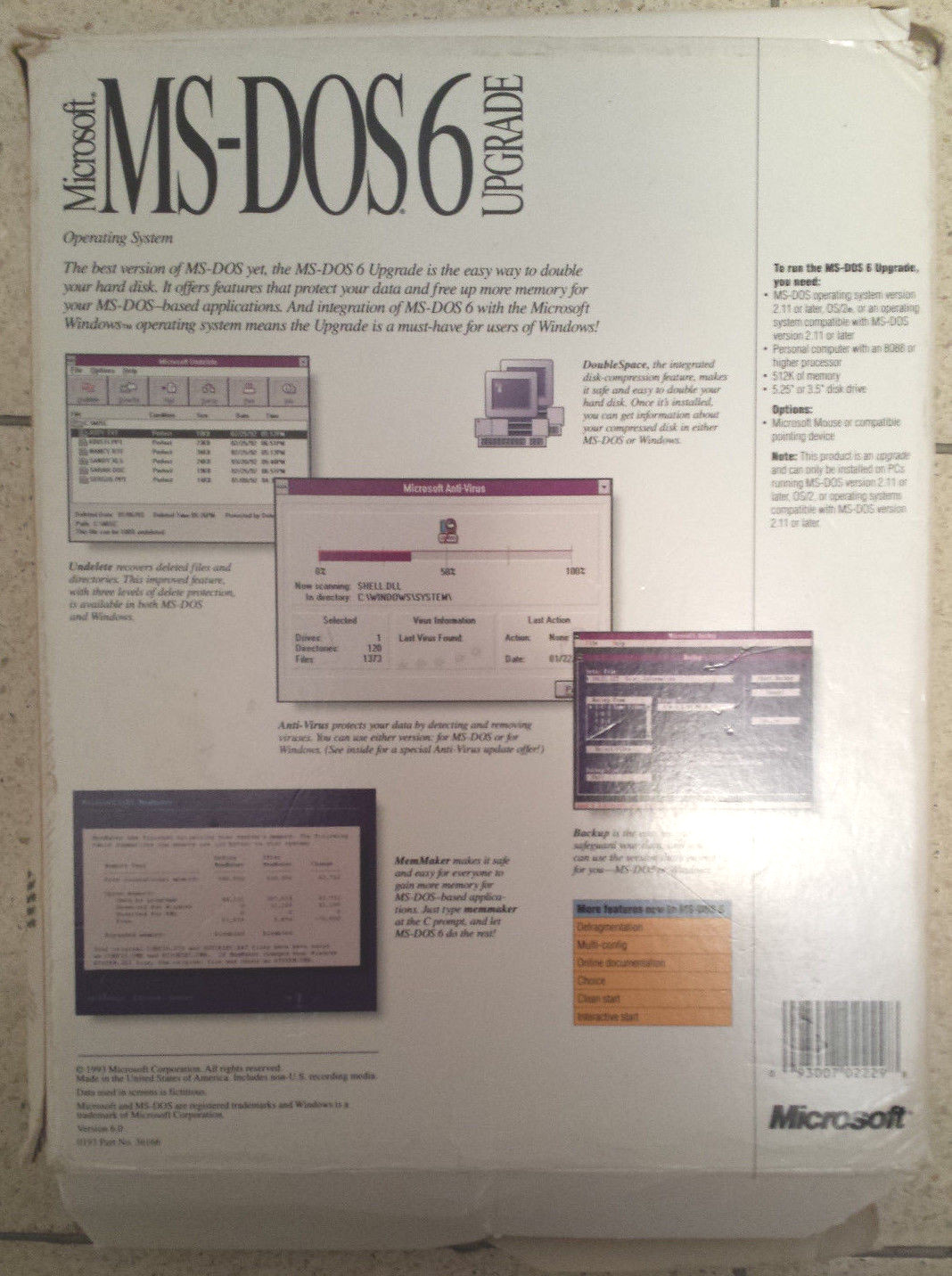 Microsoft DOS 6.0 – Upgrade 147095V600