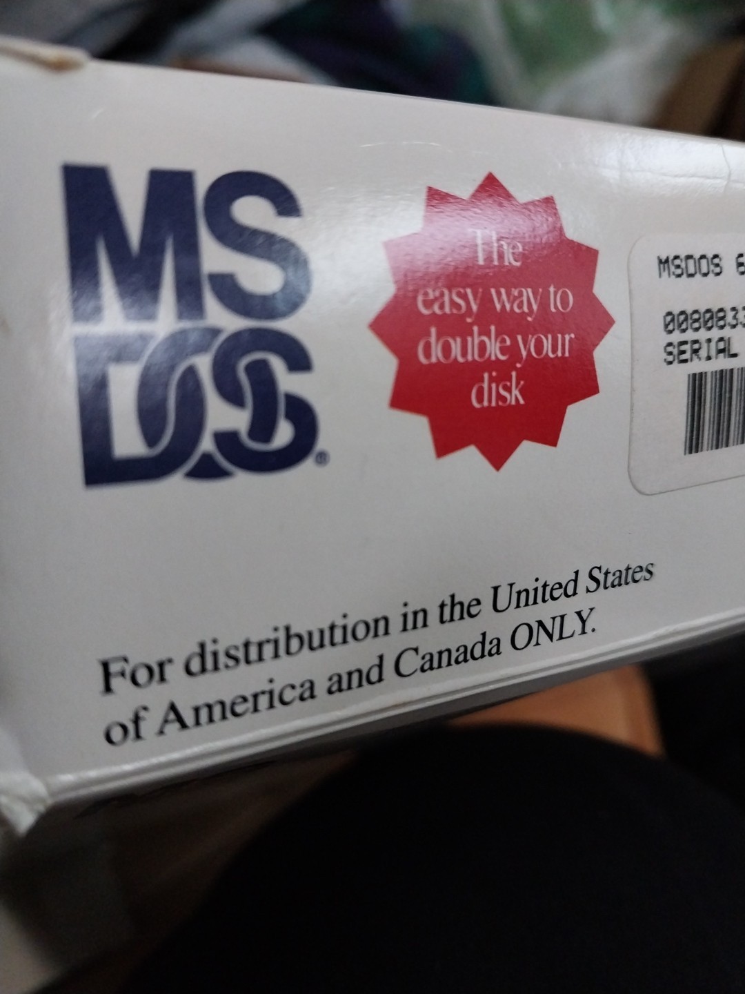 Microsoft MS-DOS 6 Upgrade. Vintage, New Sealed Retail pkg. 3.5″ disks.