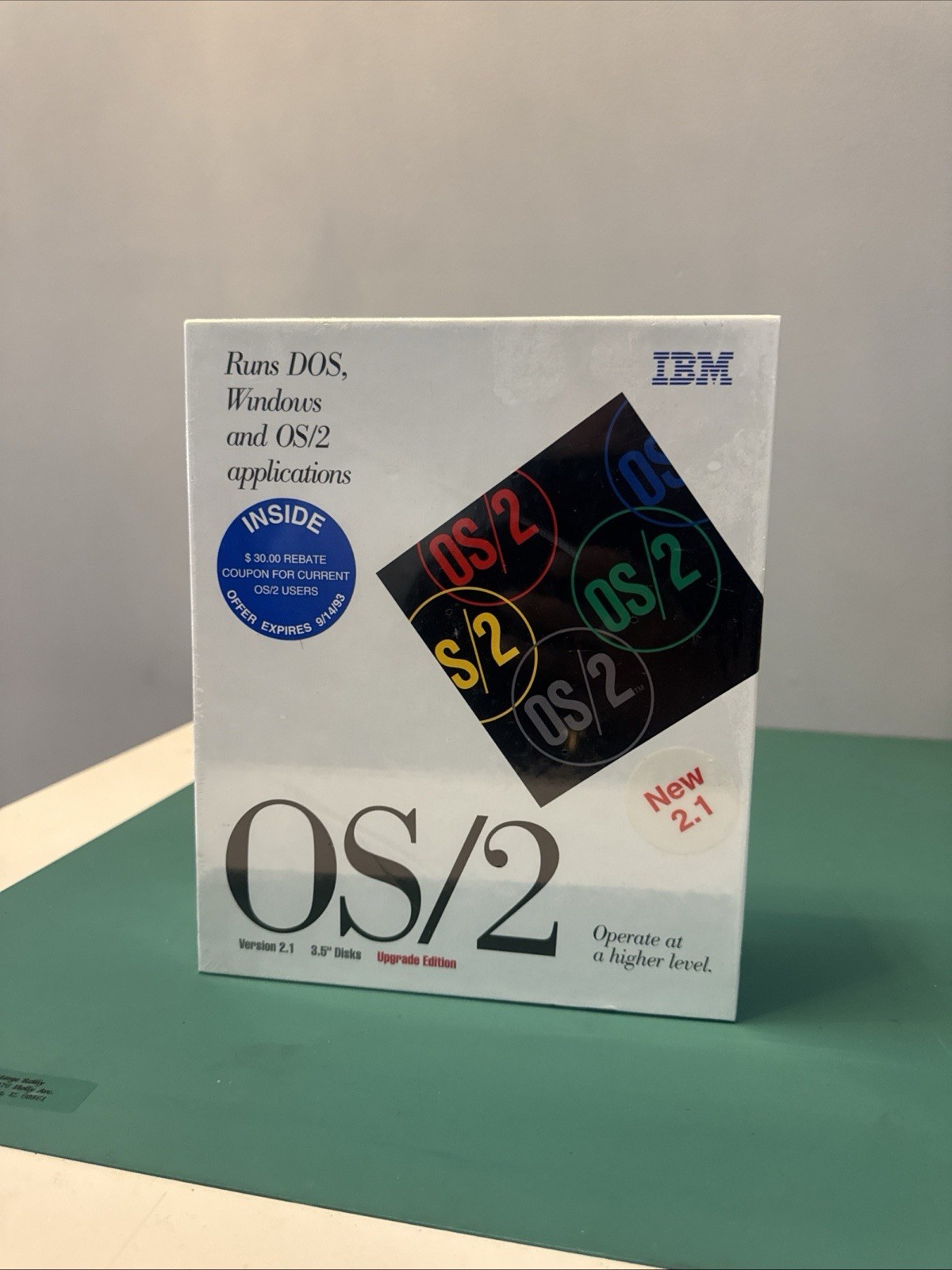IBM OS/2 Version 2.1 Upgrade Edition Operating System 3.5″ Floppy, English