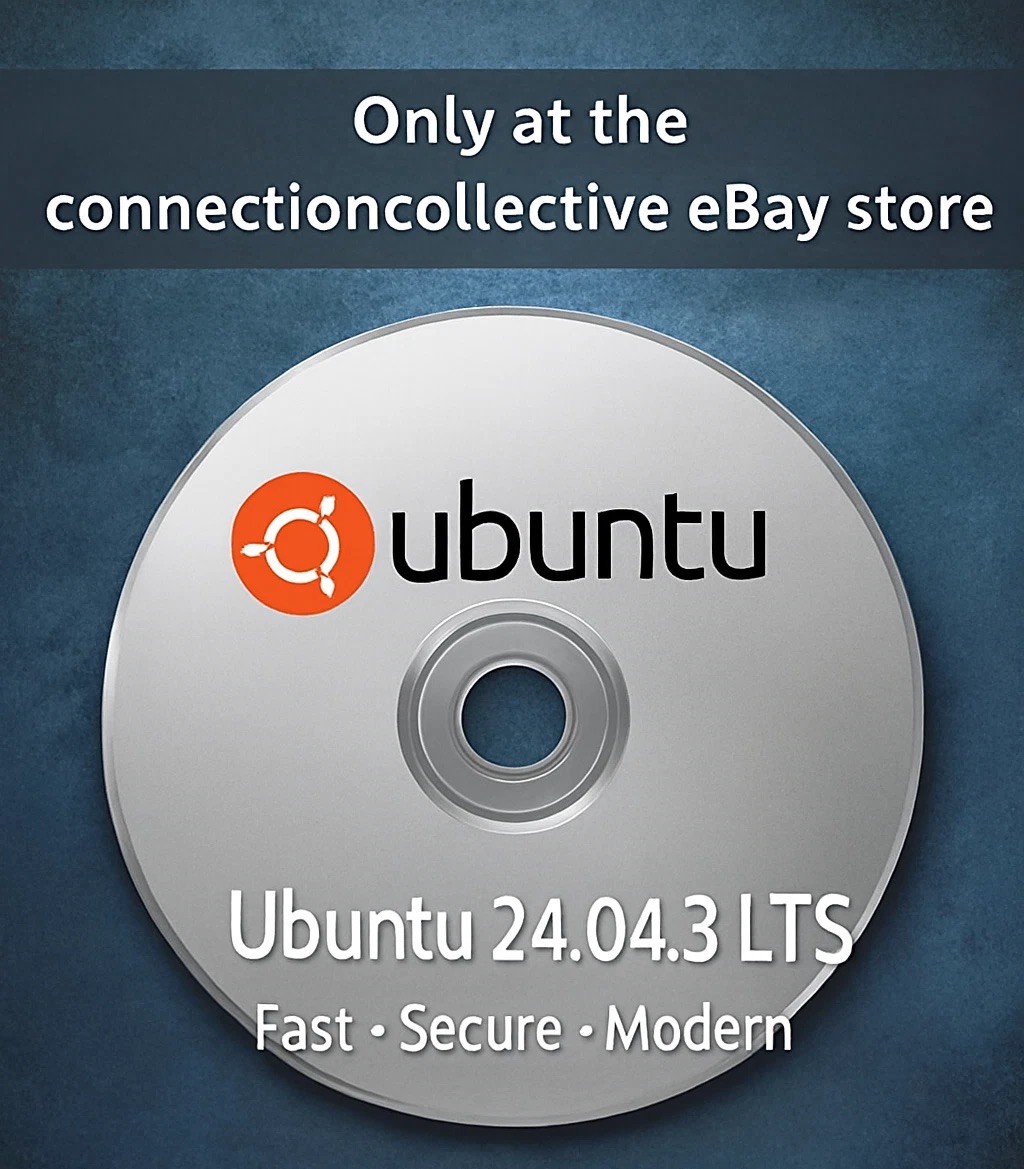 Ubuntu Linux 24.04.3 Latest 2026 Version BOOTABLE/LIVE DVD Disc US Shipping FL