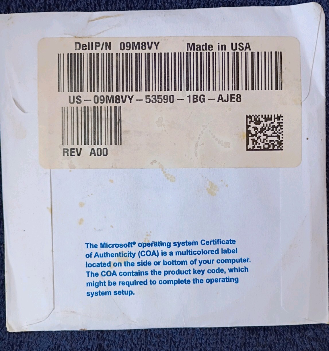 Dell Windows 7 Professional SP1 Reinstallation DVD 64-bit Operating System USED