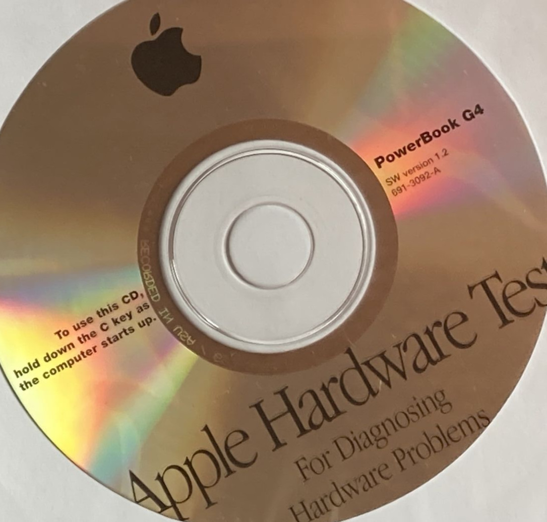 Apple Hardware Test CD Disc for Power Mac G4 SW Version 1.2