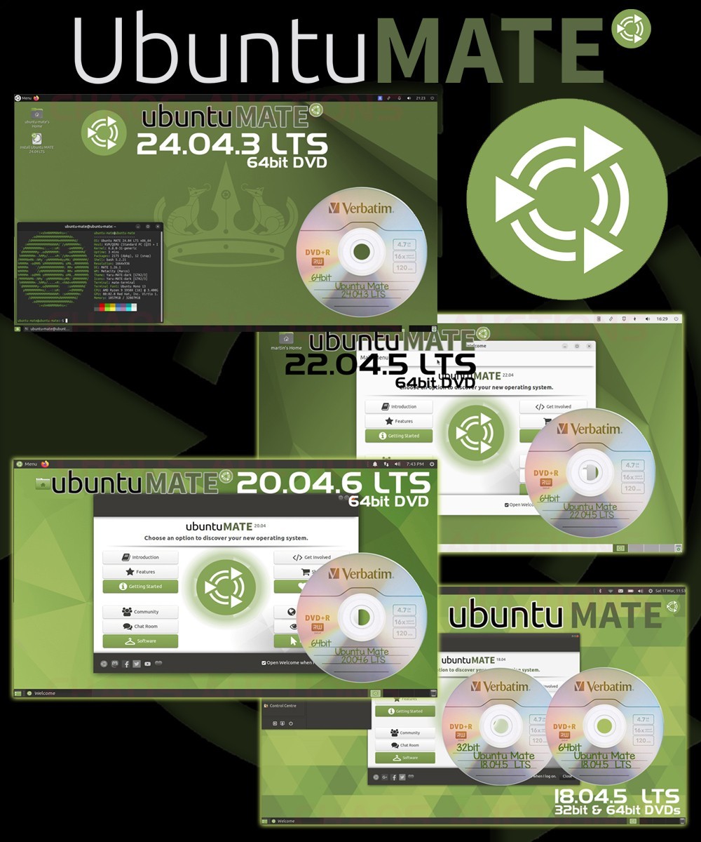 Ubuntu Mate LINUX INSTALL & LIVE DVD Editions