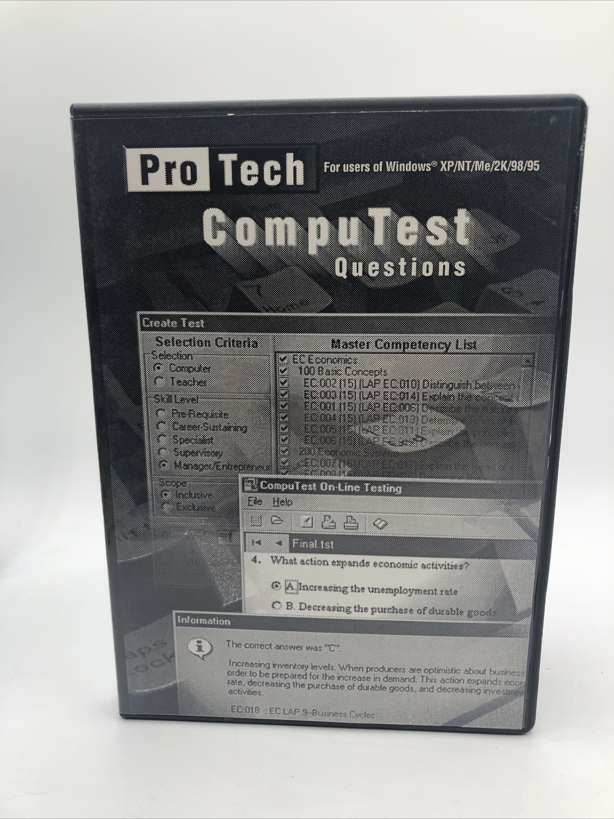 ProTech Compu Test Questions for Windows XP/NT/Me/2K/98/95 Users 3 Volume Set