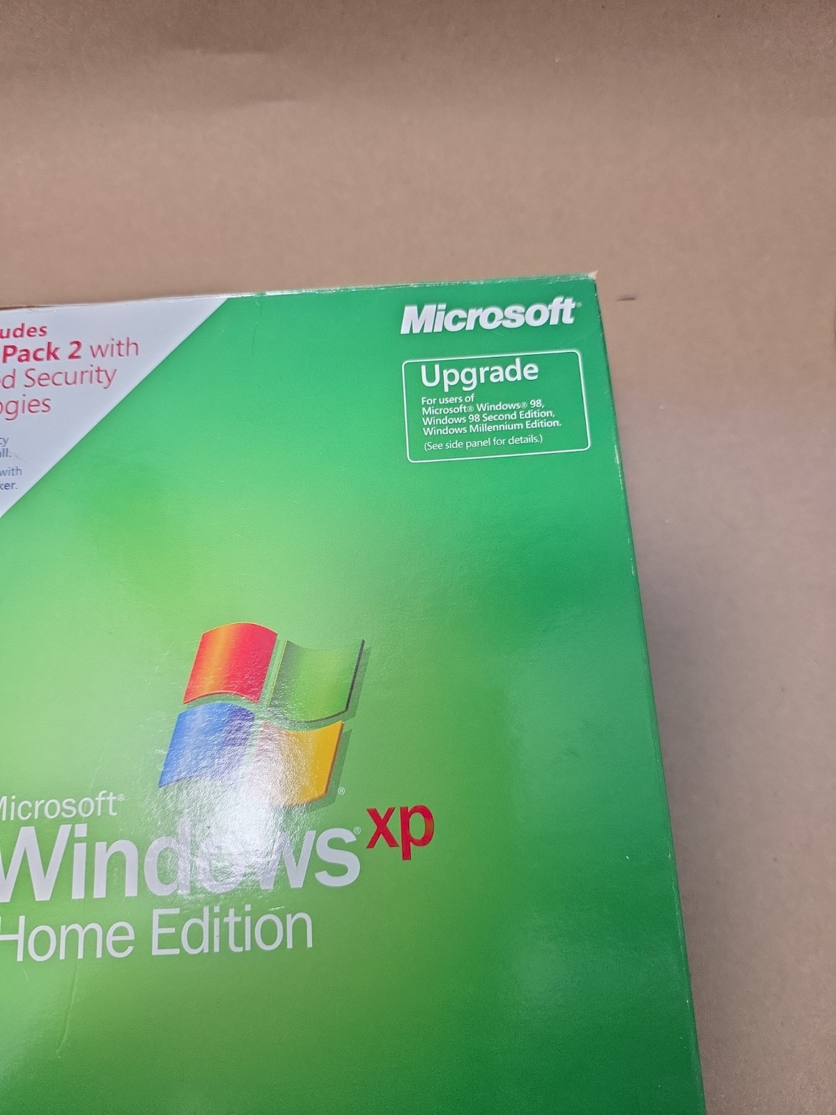 Microsoft Windows XP Home Edition Upgrade W 2 Service Packs + Product Key