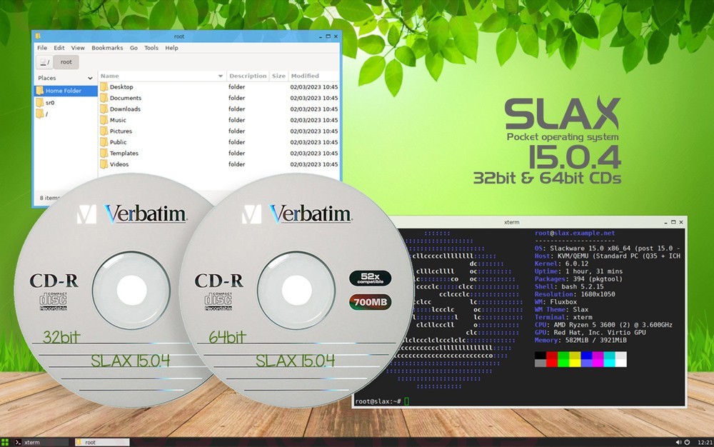 SLAX 9.11.0 LINUX INSTALL & LIVE CDs 32bit & 64bit