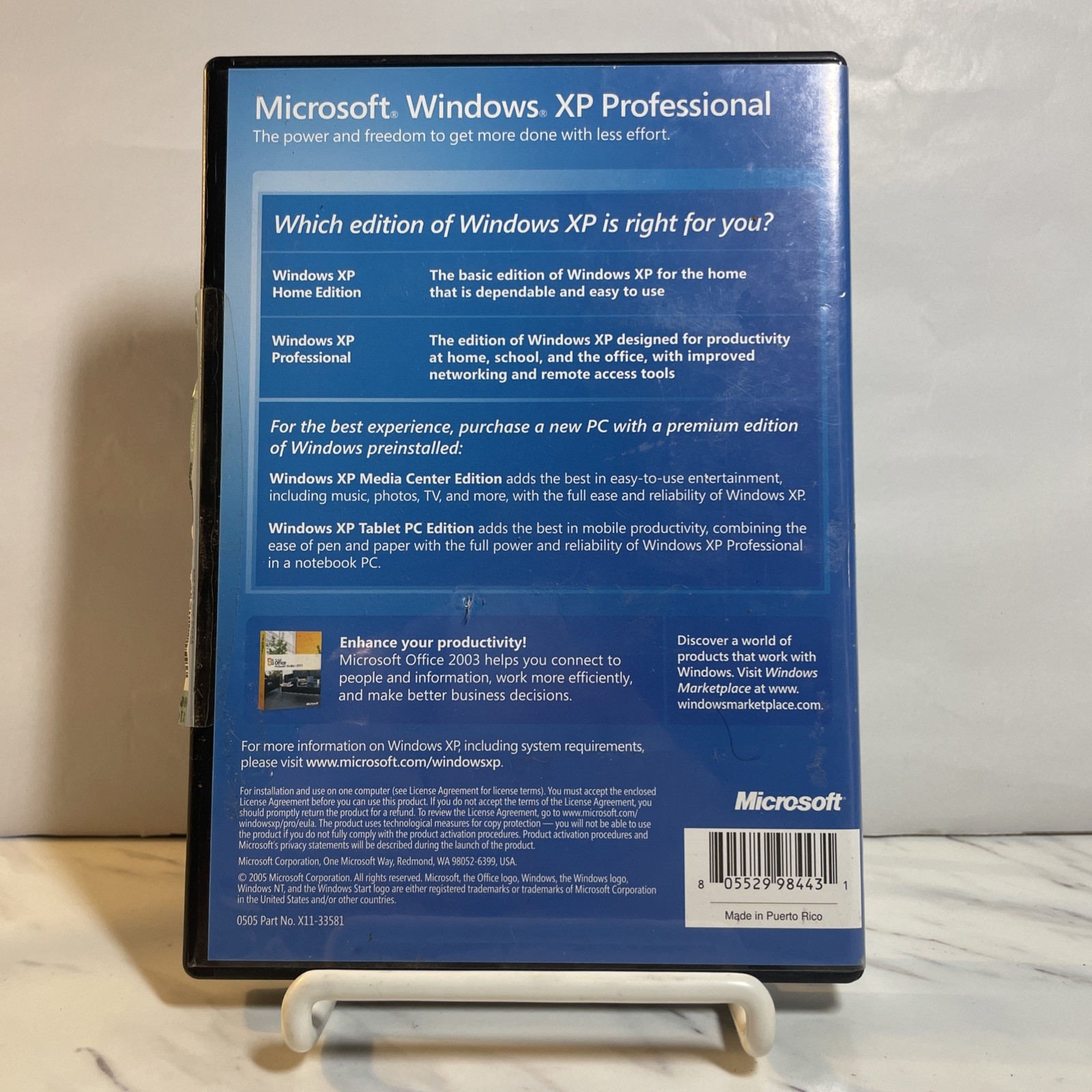 Microsoft Windows XP Professional Upgrade Services Kit CD w/Key – Vintage 2000s