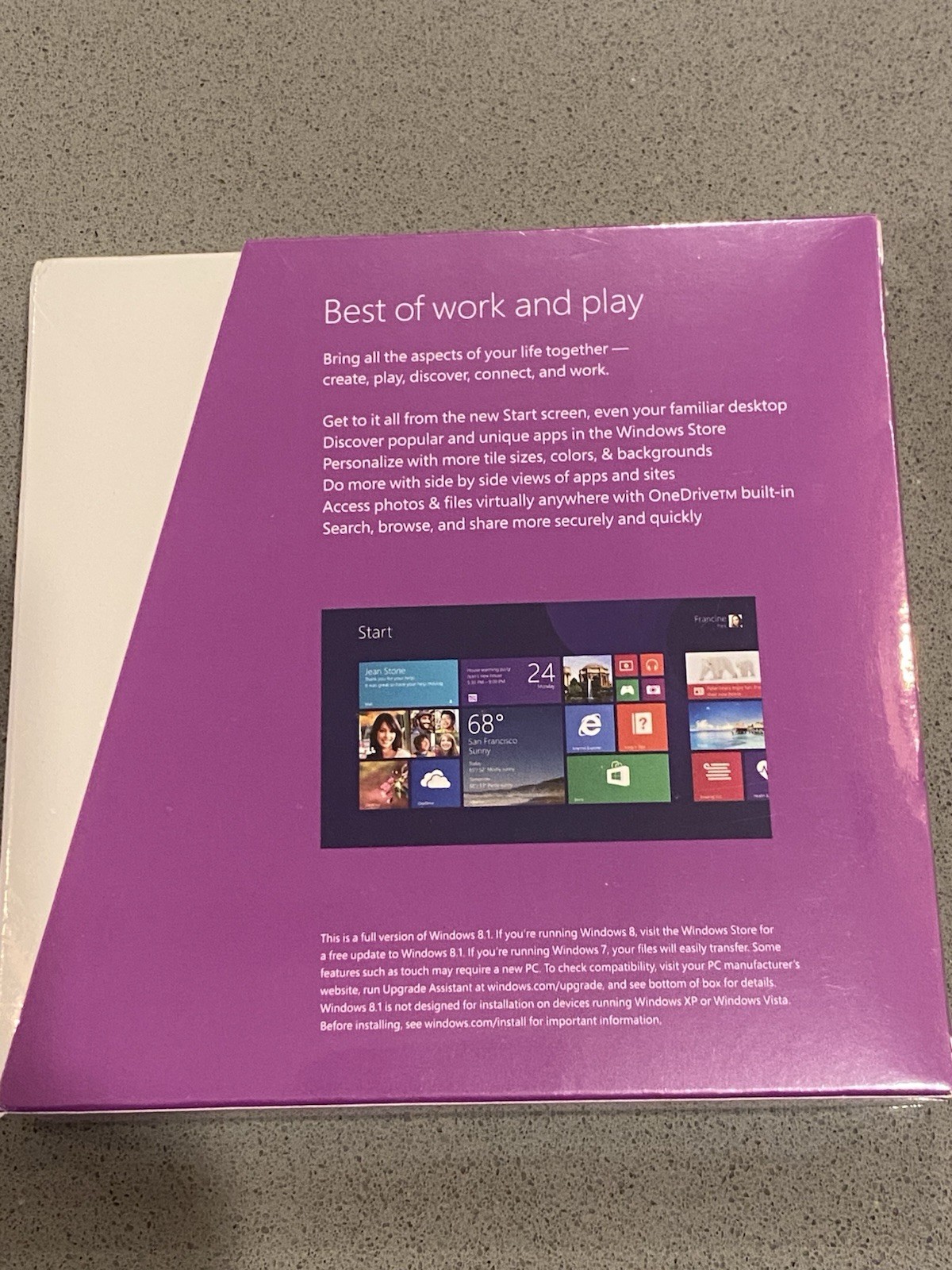 Microsoft Windows 8.1 (Retail (License + Media)) (1 PC/s) – Full Version for…