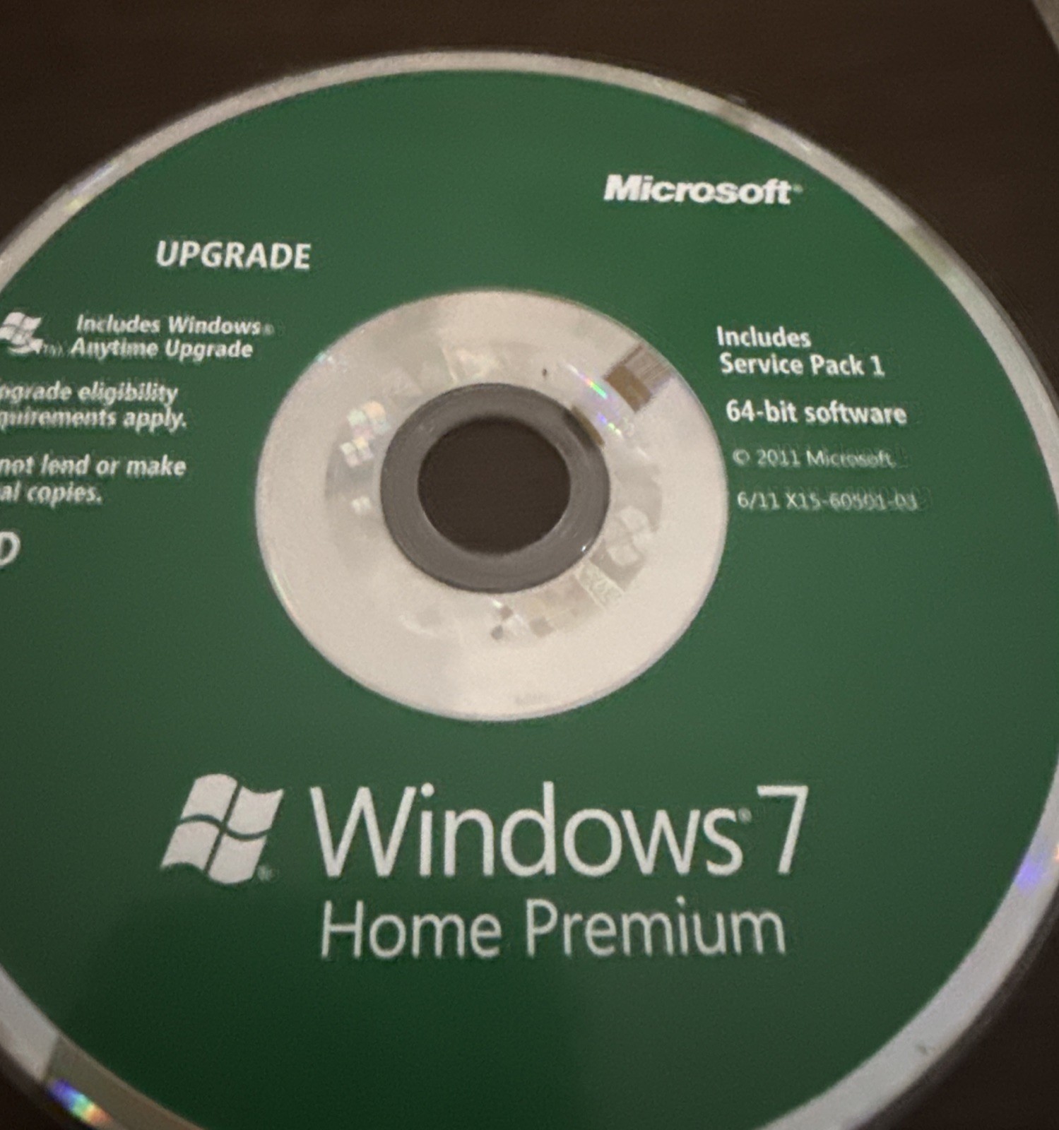 Microsoft Windows 7 Home Premium Upgrade, 32- and 64-bit Discs, With Product Key