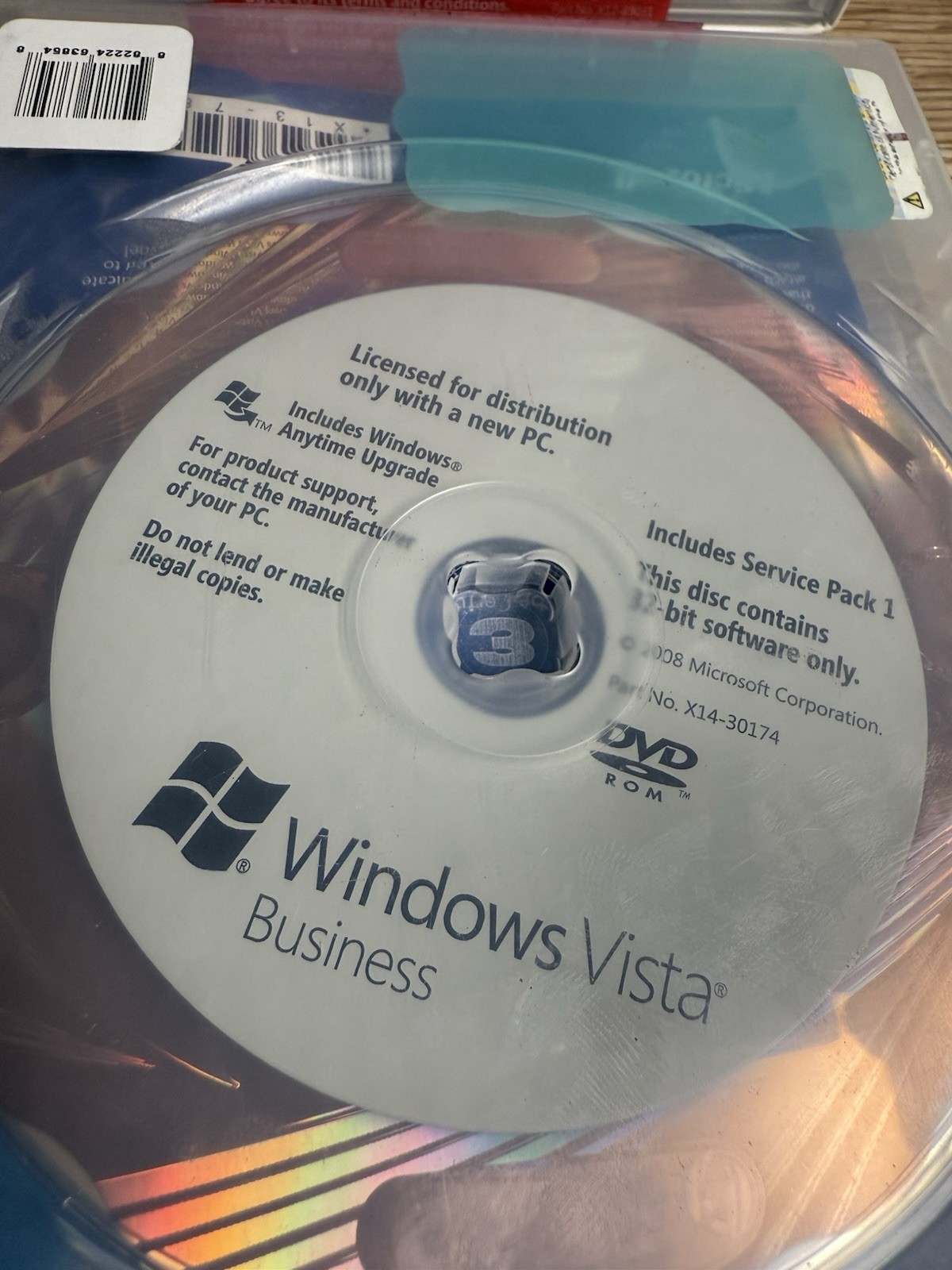 Genuine Microsoft Windows Vista Business Installation Discs (OEM) No License Key