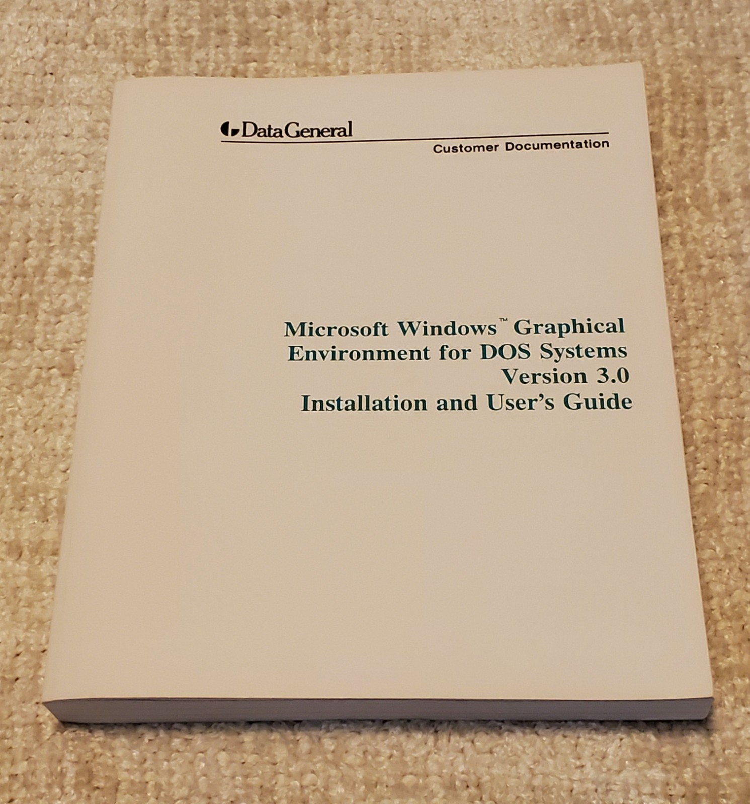 Mint 1990 Microsoft Windows 3.0 GUI For DOS (5 – 1.2m Disks, Data General Label)