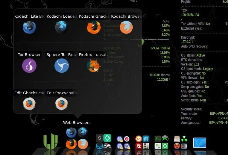 kodachi linux 8.27-AMD64 4gb Live USB Key. Canada Only