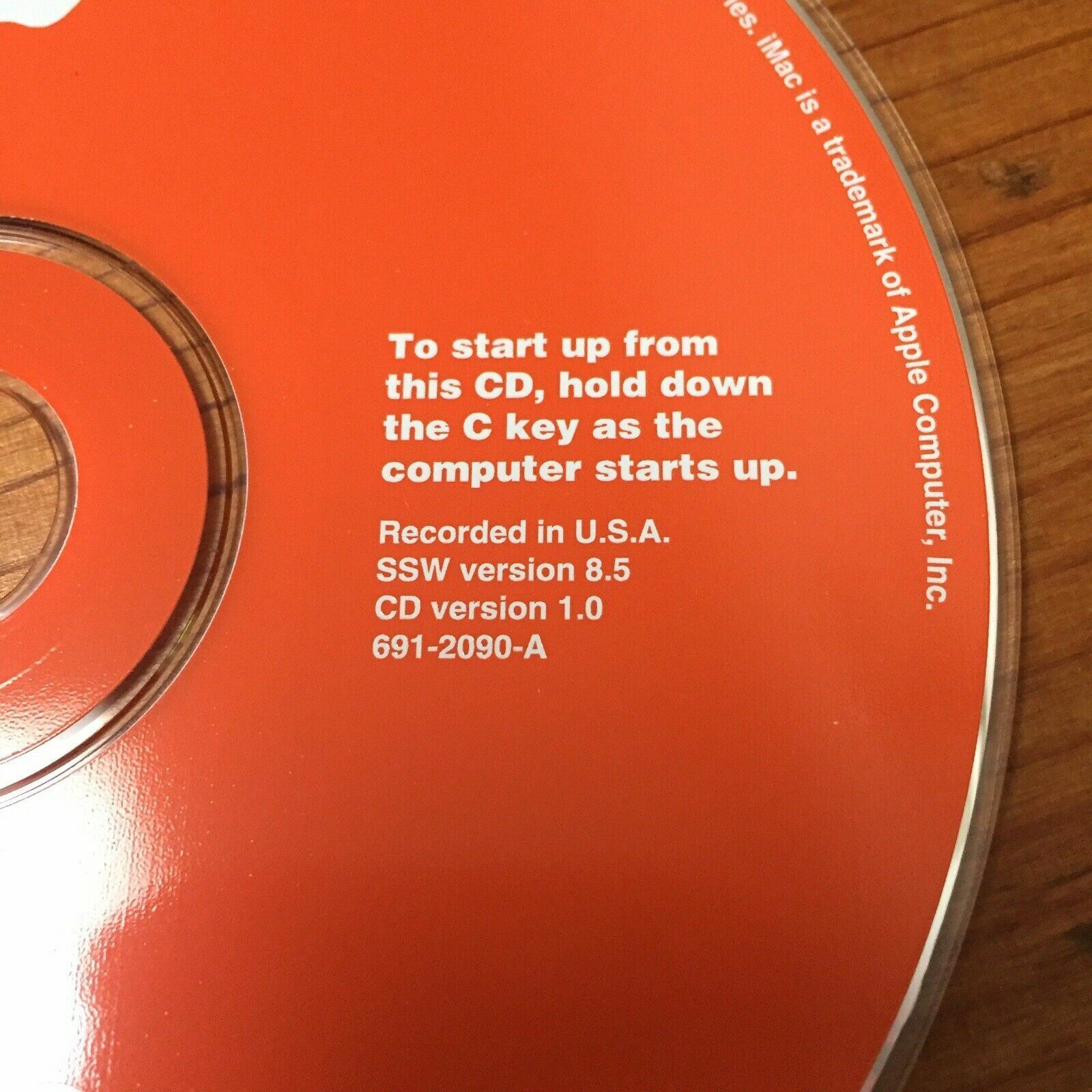 1998 Vintage Macintosh Mac iMac OS 8 8.5 Software Install Restore Disc CD