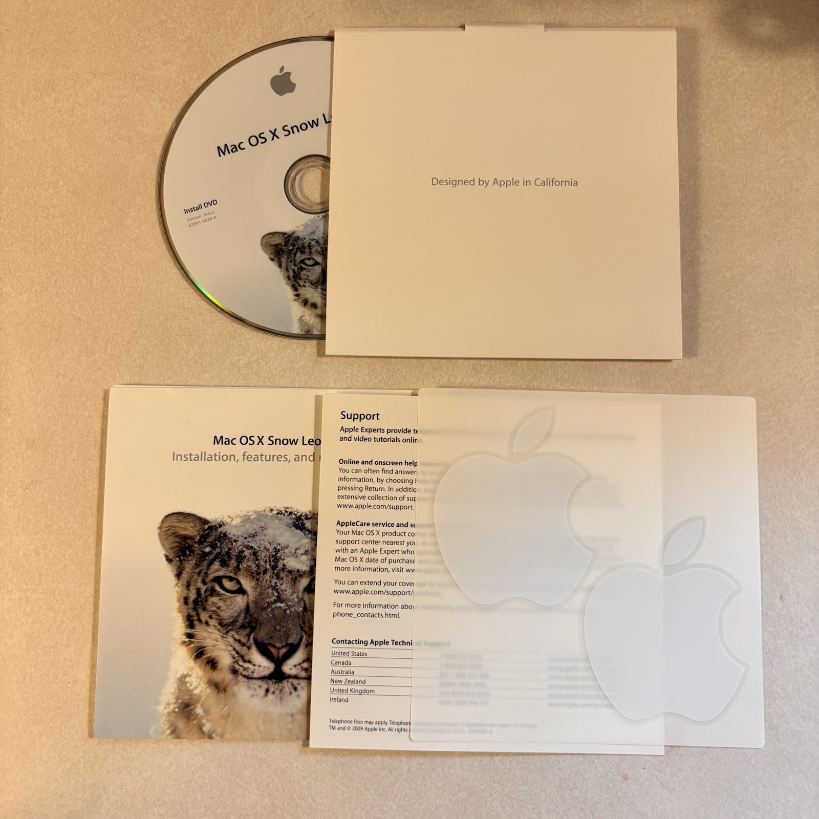 Apple Mac OS x Snow Leopard Operating System version 10.6.3