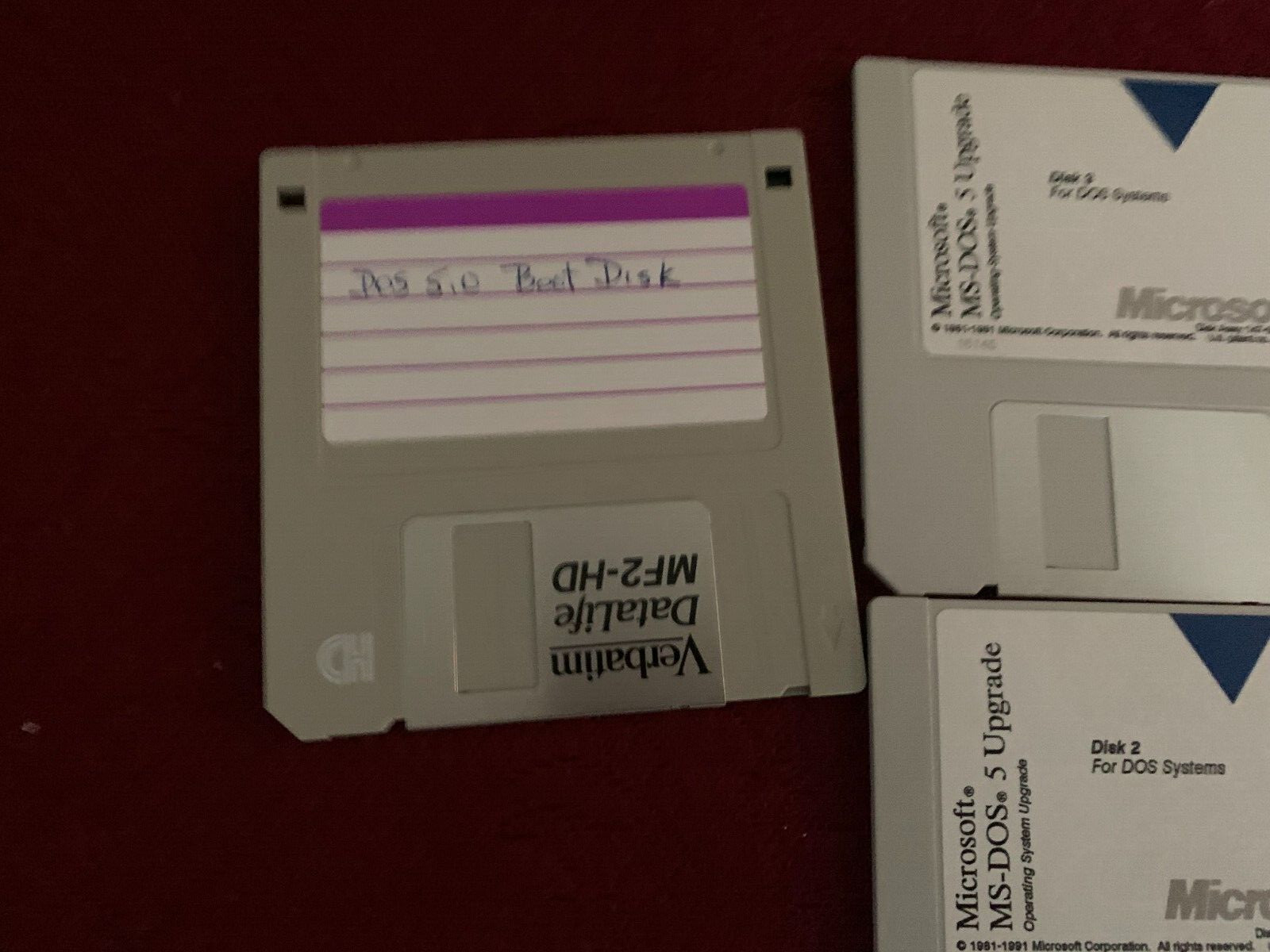 Microsoft MS-DOS 5.0 OS Upgr + 6 of 5.25 Floppies & 3 of 3.5 Floppies COMPLETE
