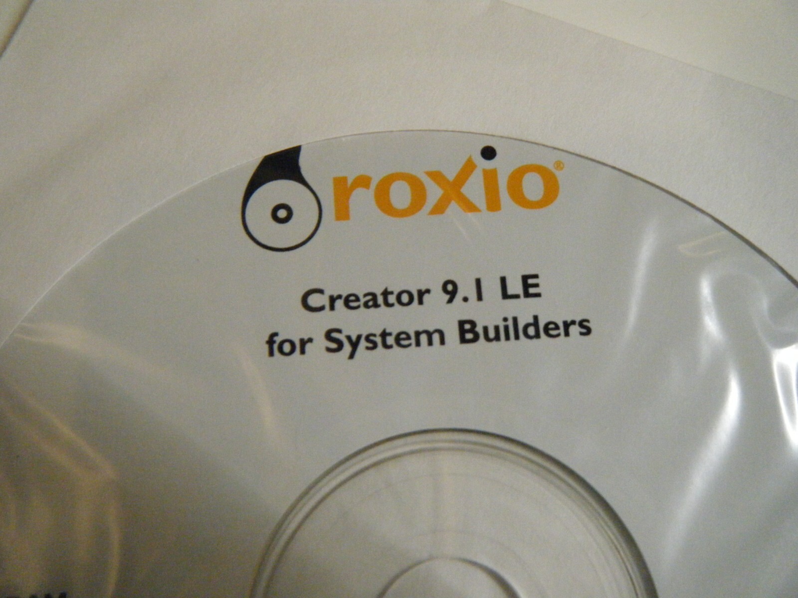 New Roxio Creator 9.1 LE CD. Software for video editing on older systems