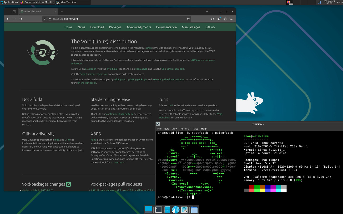 VOID LINUX OS | BASE XFCE | LIVE IMAGE | DVD, USB, COMBOS | SHIPS FAST