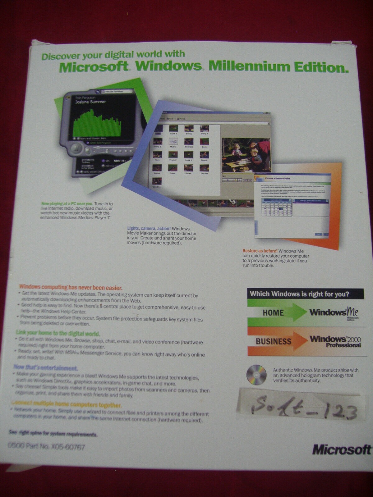MICROSOFT WINDOWS ME MILLENNIUM EDITION FULL OPERATING SYSTEM MS WIN =NEW BOX=