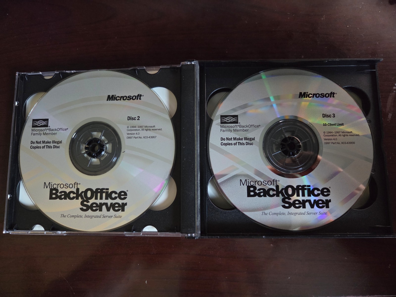 Microsoft BackOffice Server 4.0 10 user license software w/ key 1997 Windows OS
