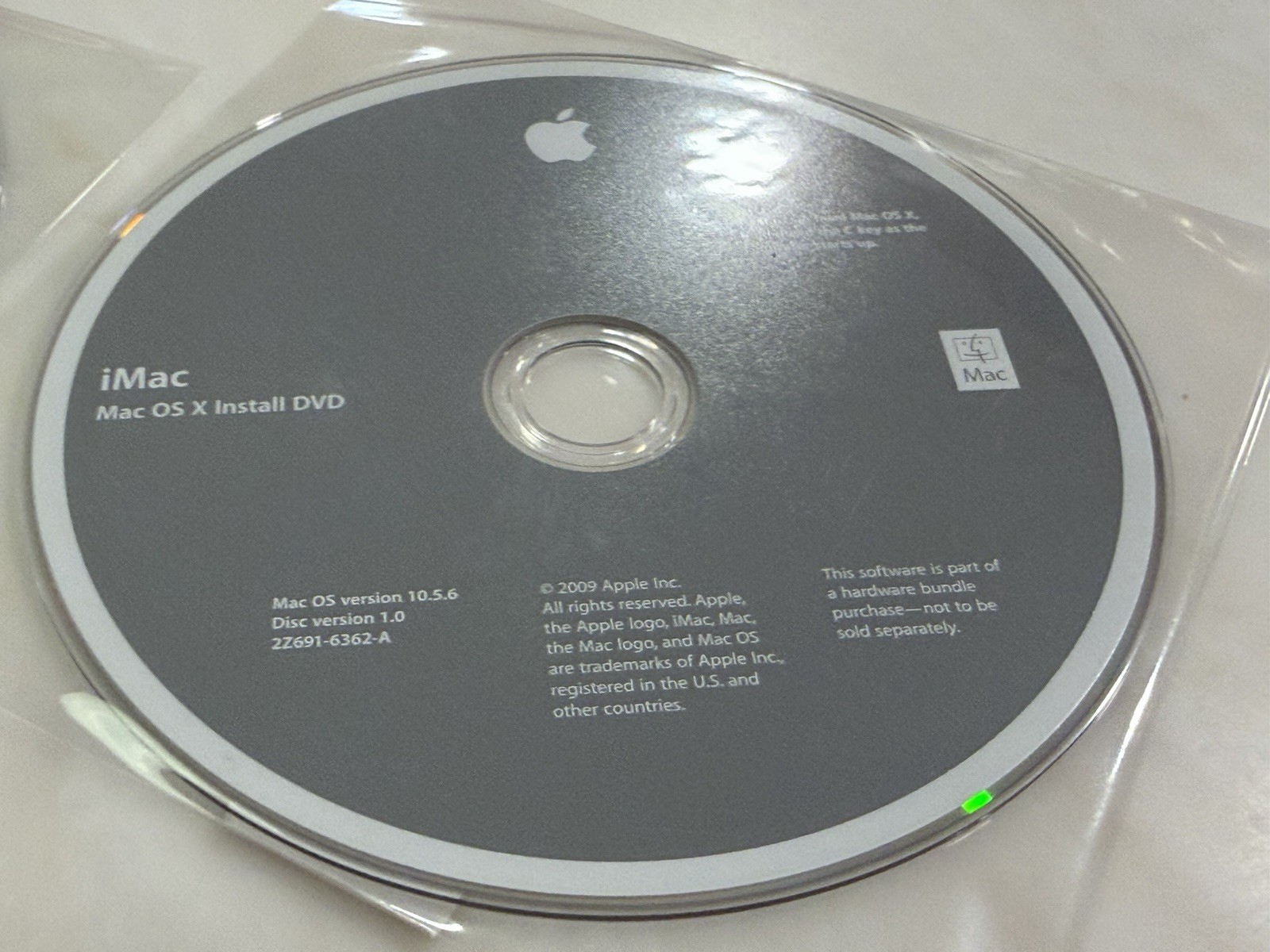 Apple Mac Mini OS X 10.5.6 Apps & Install DVDs 2009, 2Z691-6345-A, 2Z691-6344-A