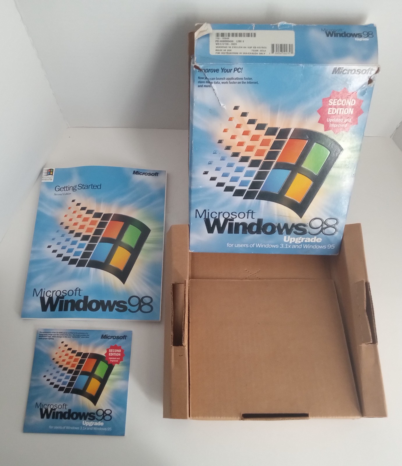 Microsoft Windows 98 Upgrade – Second Edition Installation Software With Key.