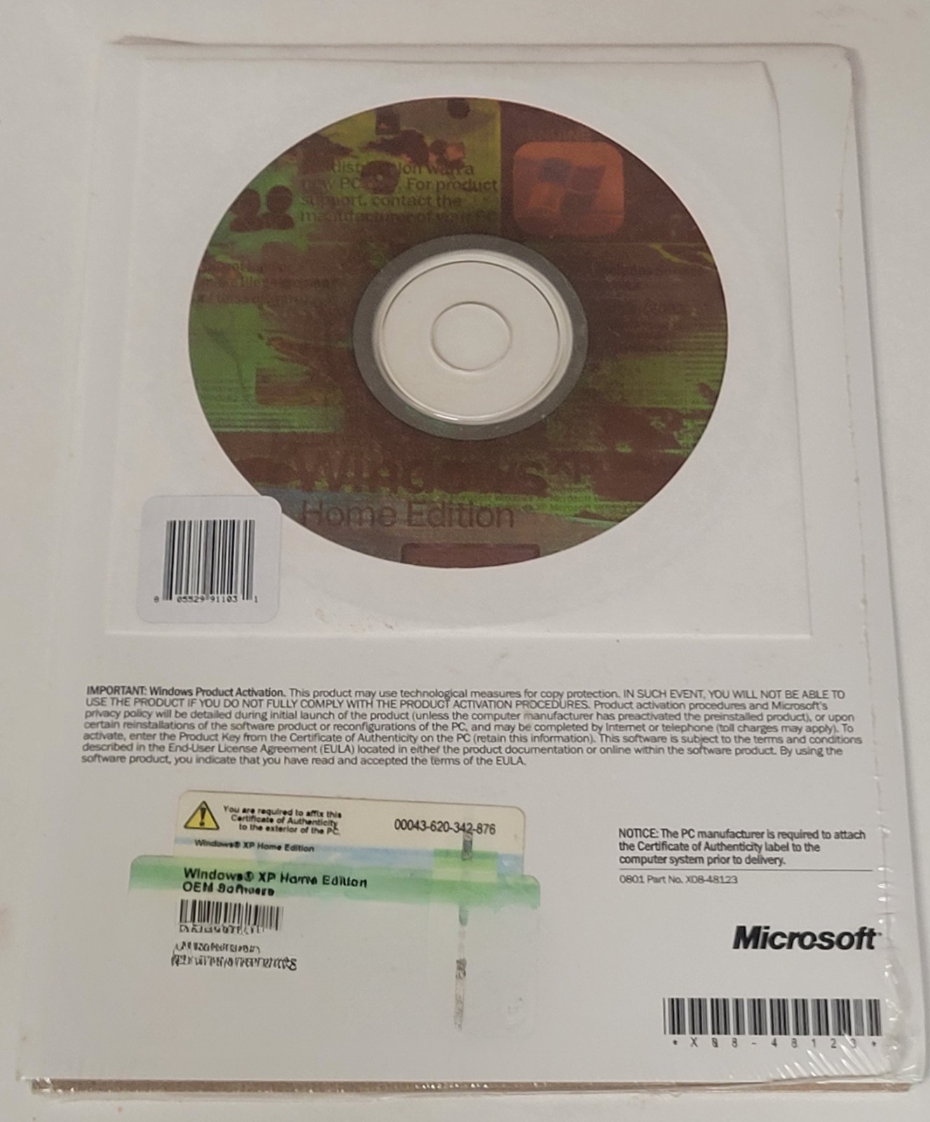 Microsoft Windows XP Home 2002 Operating System English New Sealed w/Product Key