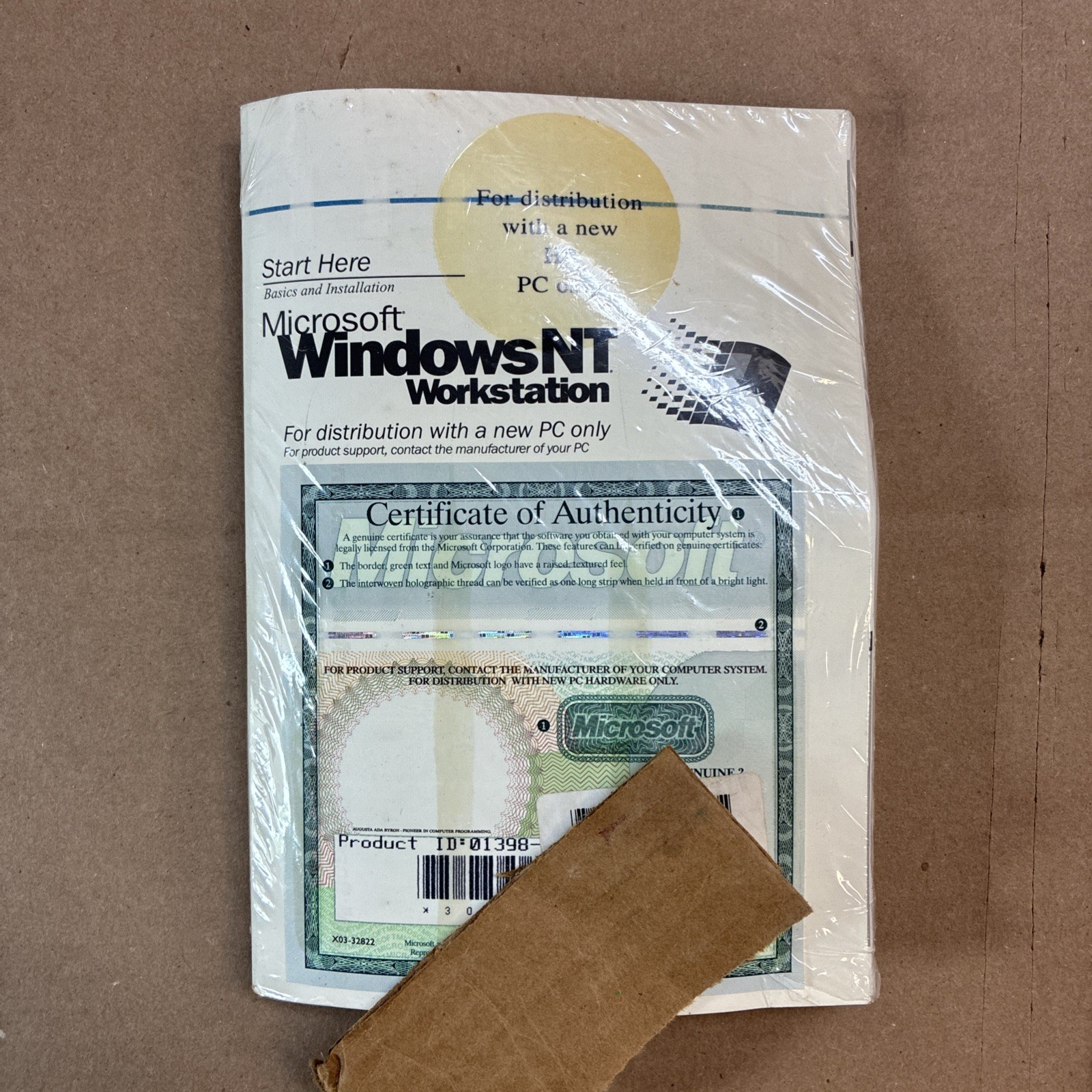Vintage Windows NT Workstation CD & 3 Floppy Disks PC Only Sealed 1997 CoA