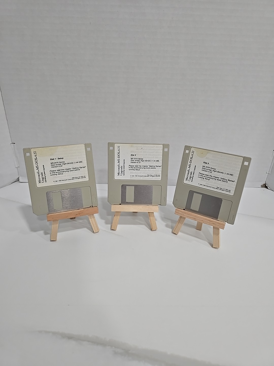 Microsoft MS-DOS 6.22 – Installer Floppy Disks – 3.5″ 1.44MB – Discs 1,2,3 Only