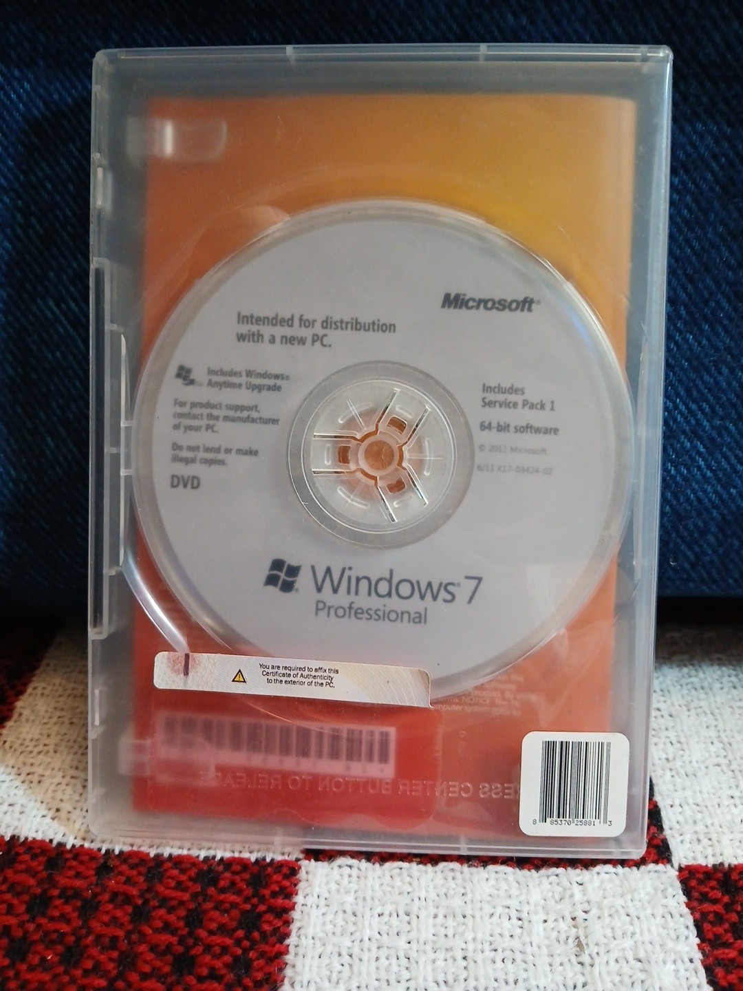 Windows 7 Professional 64-Bit Software Disc Only