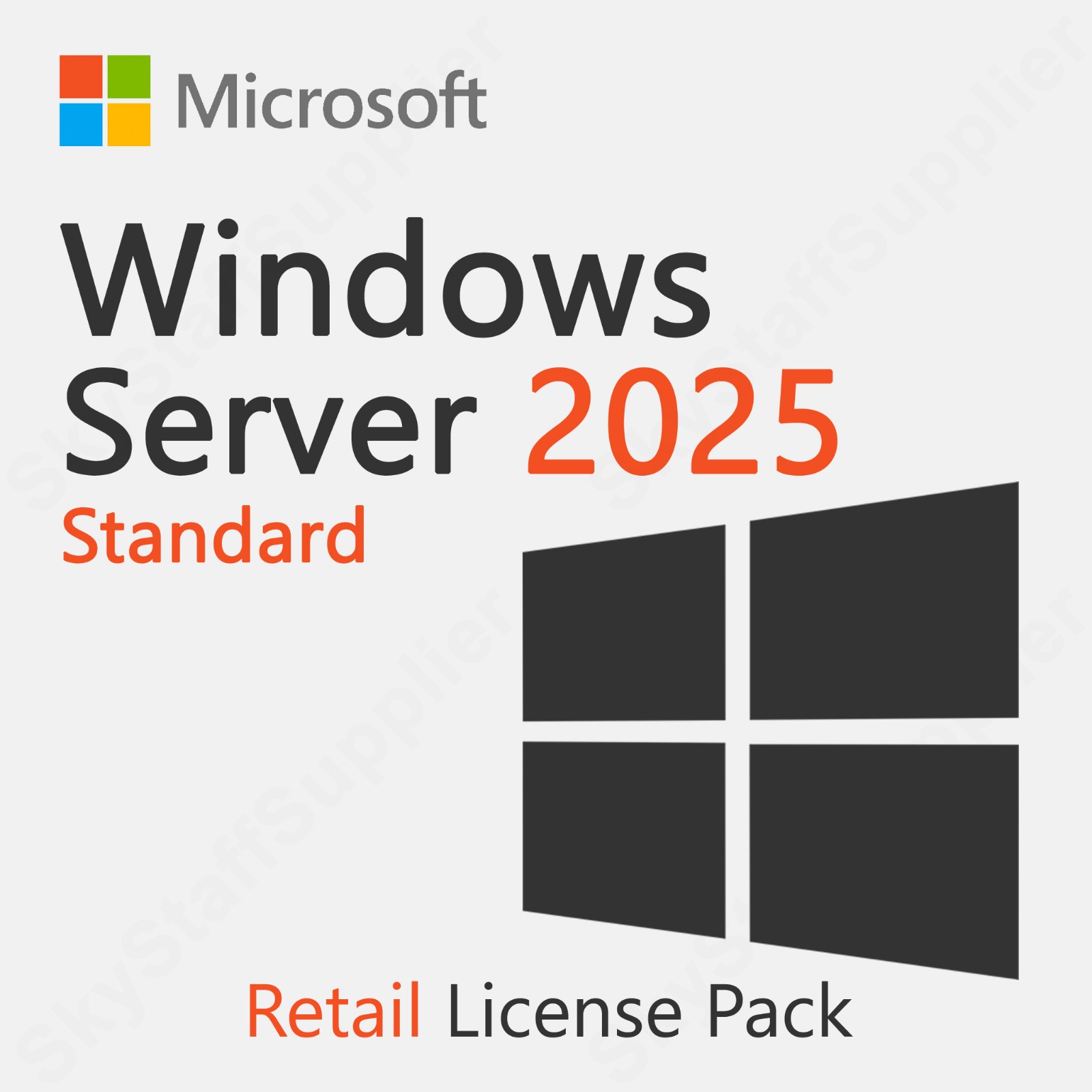 Windows Server 2025 STANDARD 16 CORE License Key +10 ACCESS CALs NEW RETAIL PACK