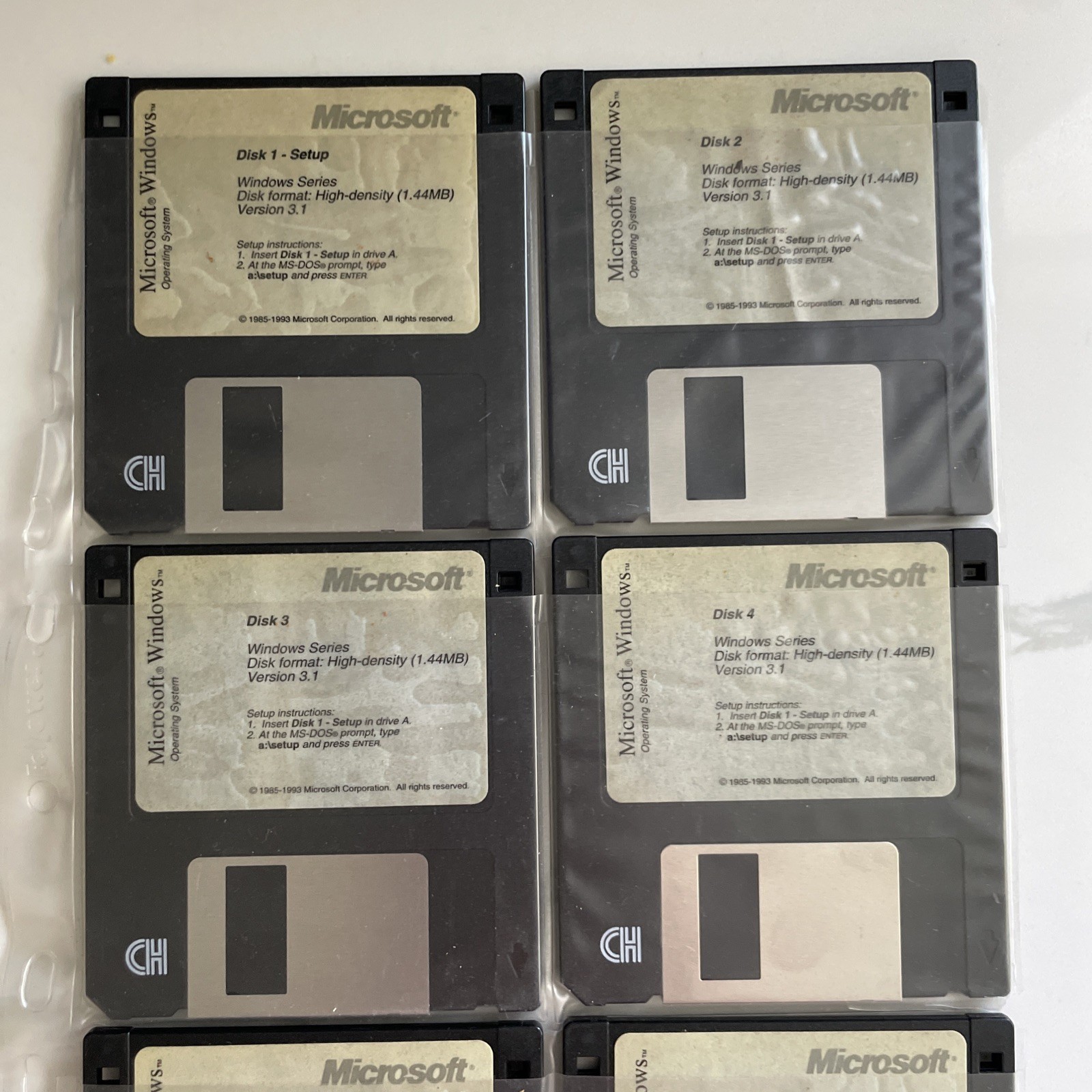 Microsoft Windows 3.1 Operating System 3.5″ Floppy Disk Set English