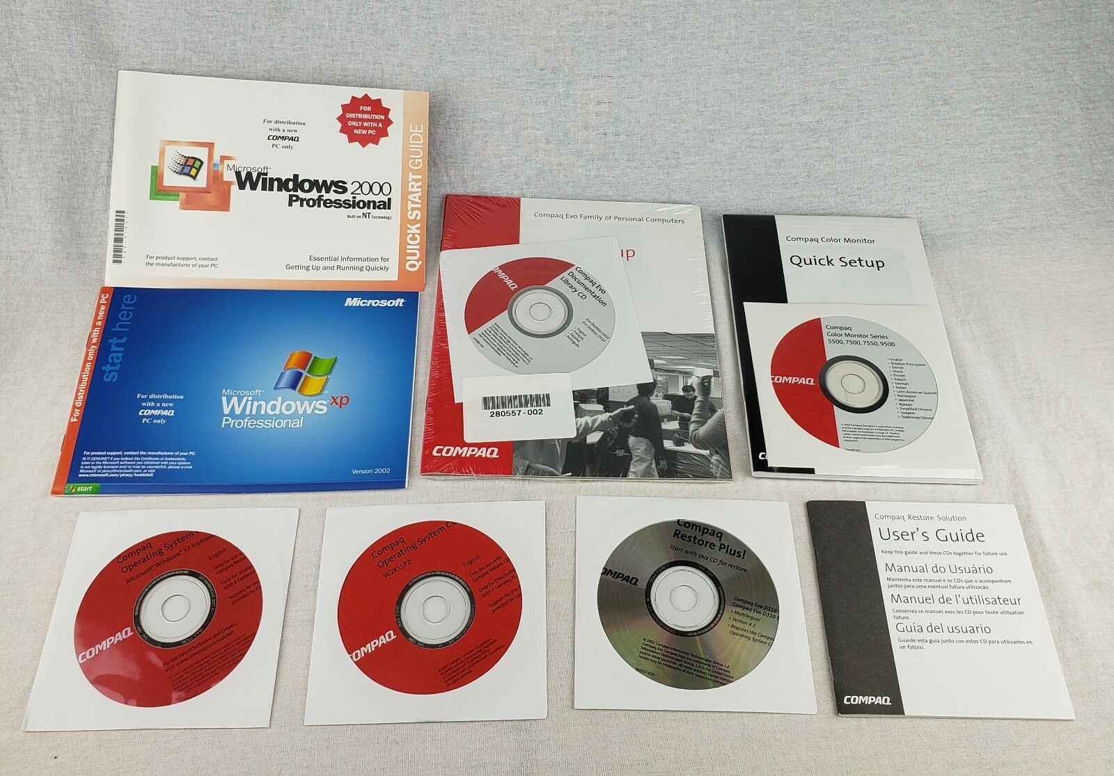 Microsoft Windows XP 2002 2000 Software Discs BUNDLE LOT Compaq PC – NEW Sealed