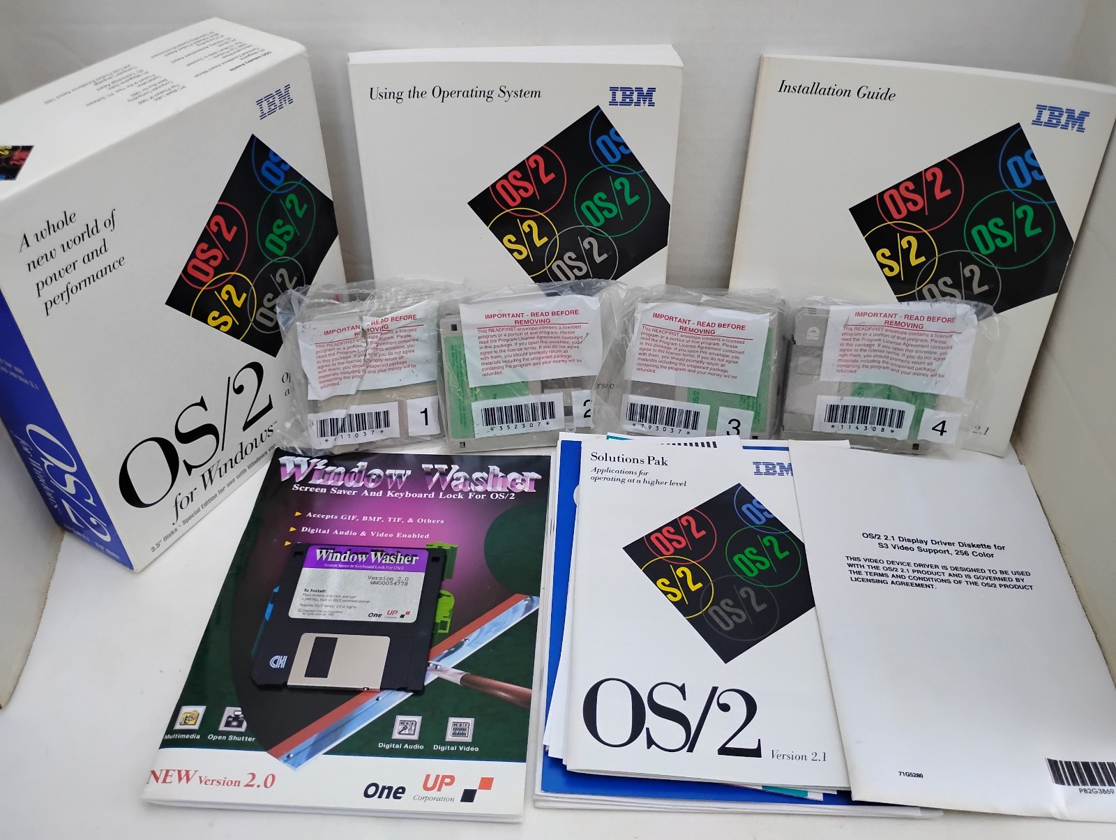 IBM OS/2 Special Edition for Windows 3.1 Diskettes Version 2.1 Windows Washer