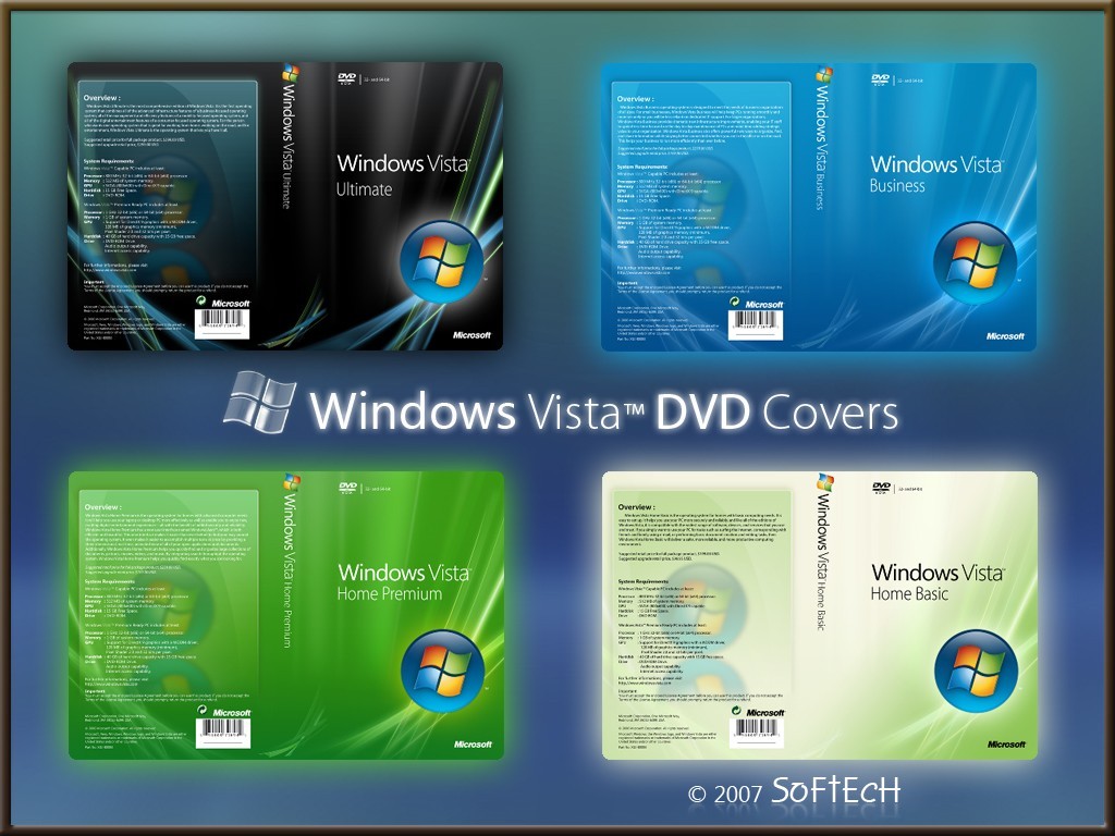 Microsoft Windows Vista COA Key Recovery/Replacement Kit [All Editions] x86 x64