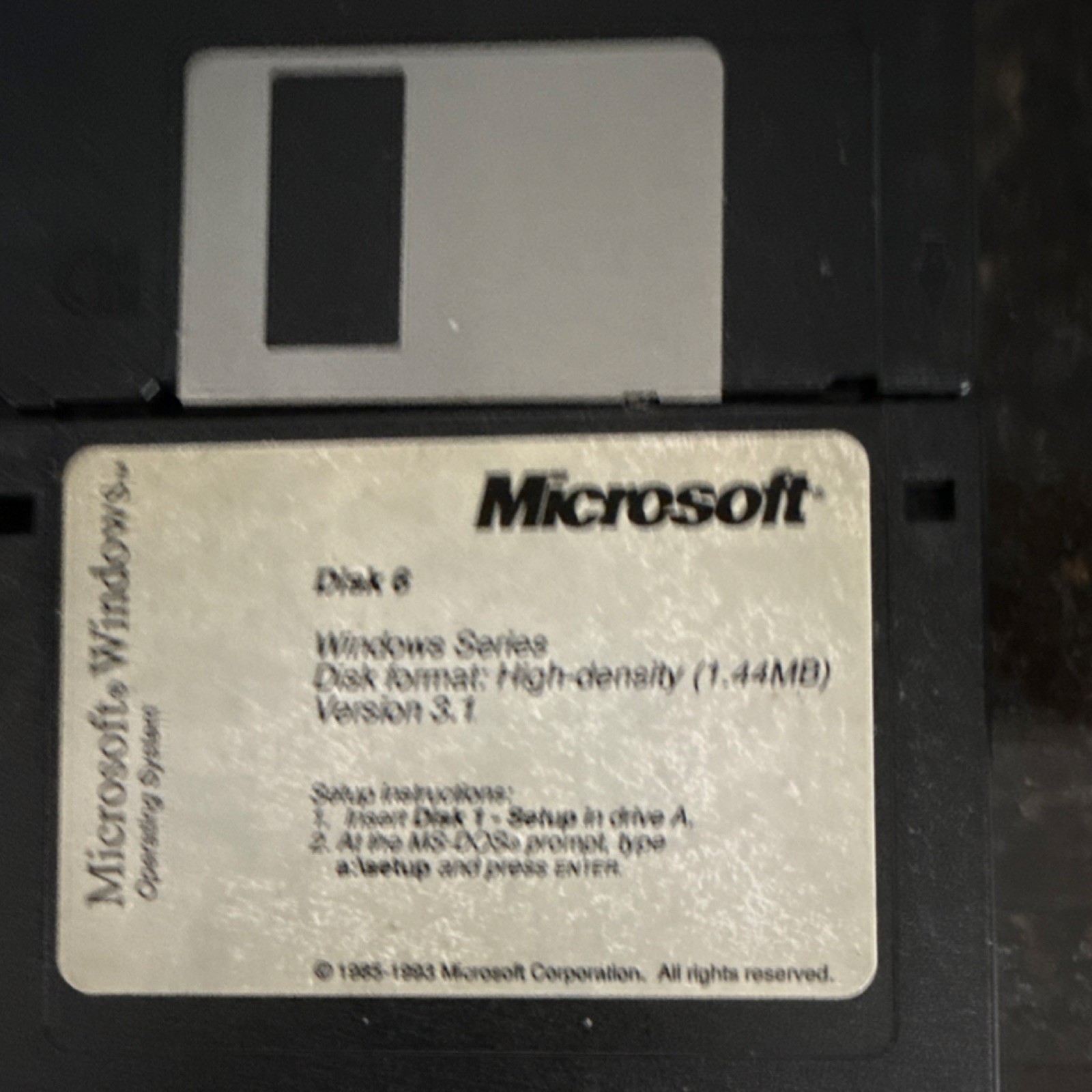 Microsoft Windows 3.1 Operating System 3.5″ Floppy Disk Set English
