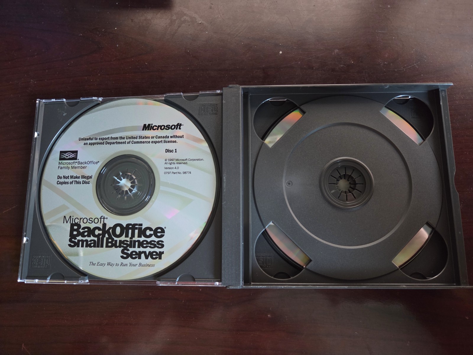 Microsoft BackOffice Small Business Server 4.0 software w/ key 1997 Windows OS