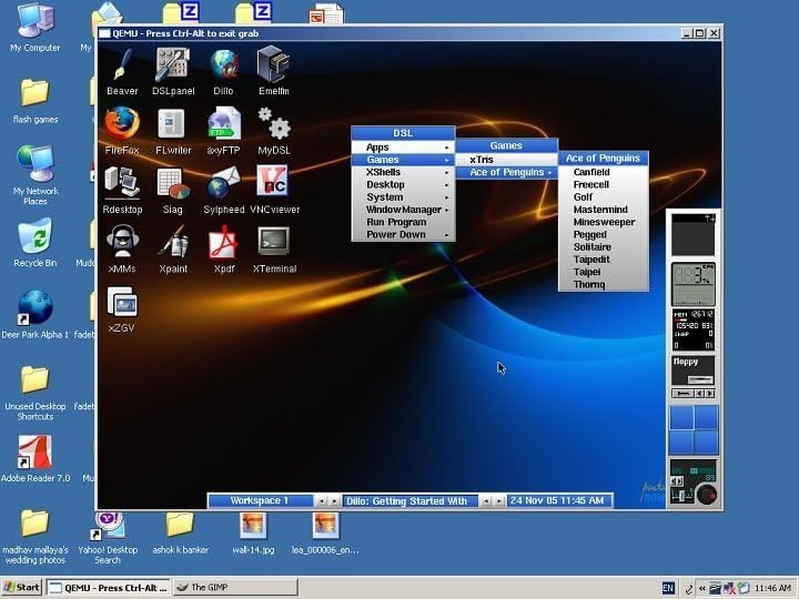Latest New Release Damn Small Linux OS Operating System for PC on DVD
