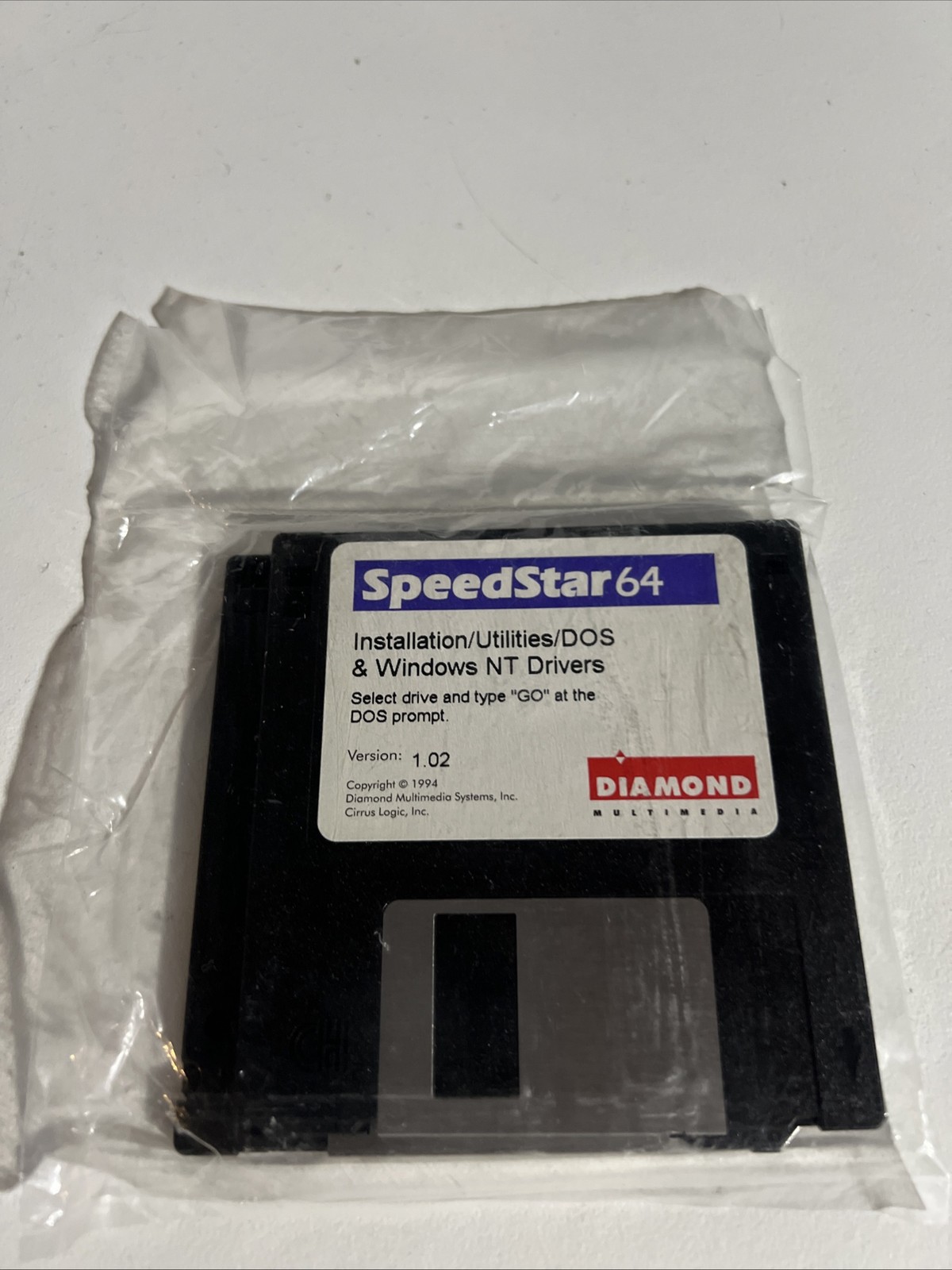 speedstar64 floppy disc windows v3.1 drivers & utilities/dos/nt drivers diamond