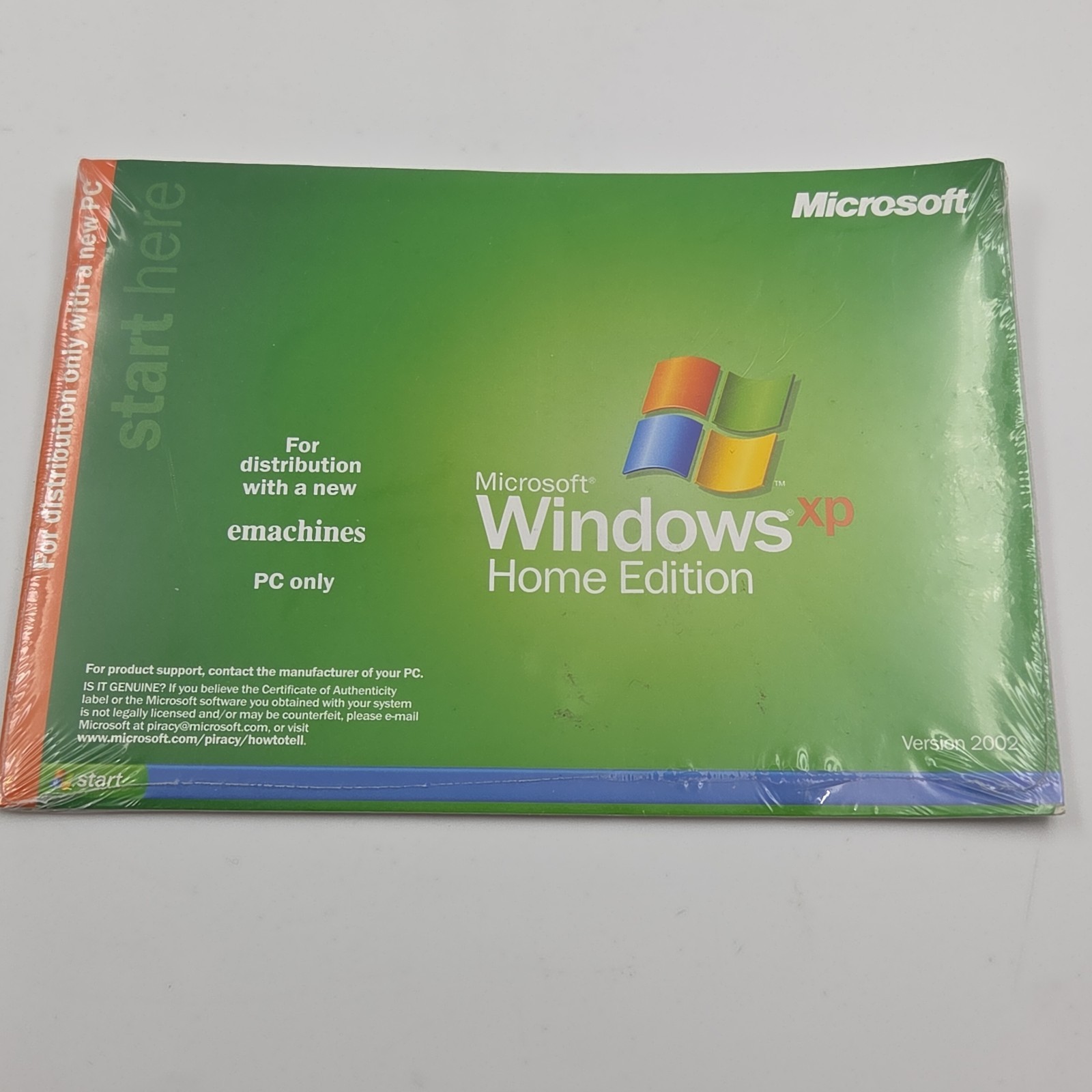 Microsoft Windows XP Home Edition Version 2002 New Sealed
