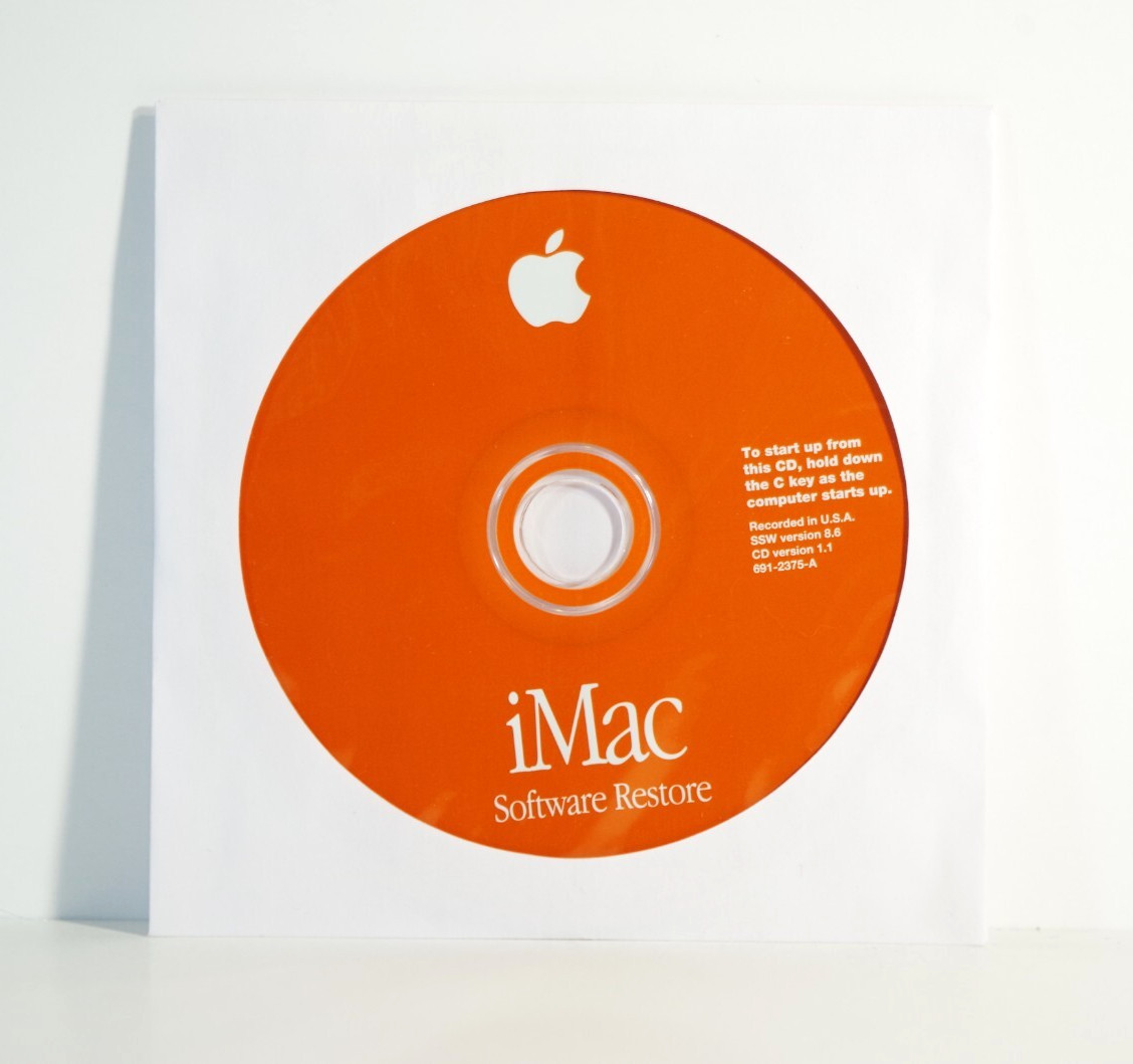 1999 Mac Macintosh iMac Software Restore OS 8 8.6 (691-2375-A) Disc Only – VG+