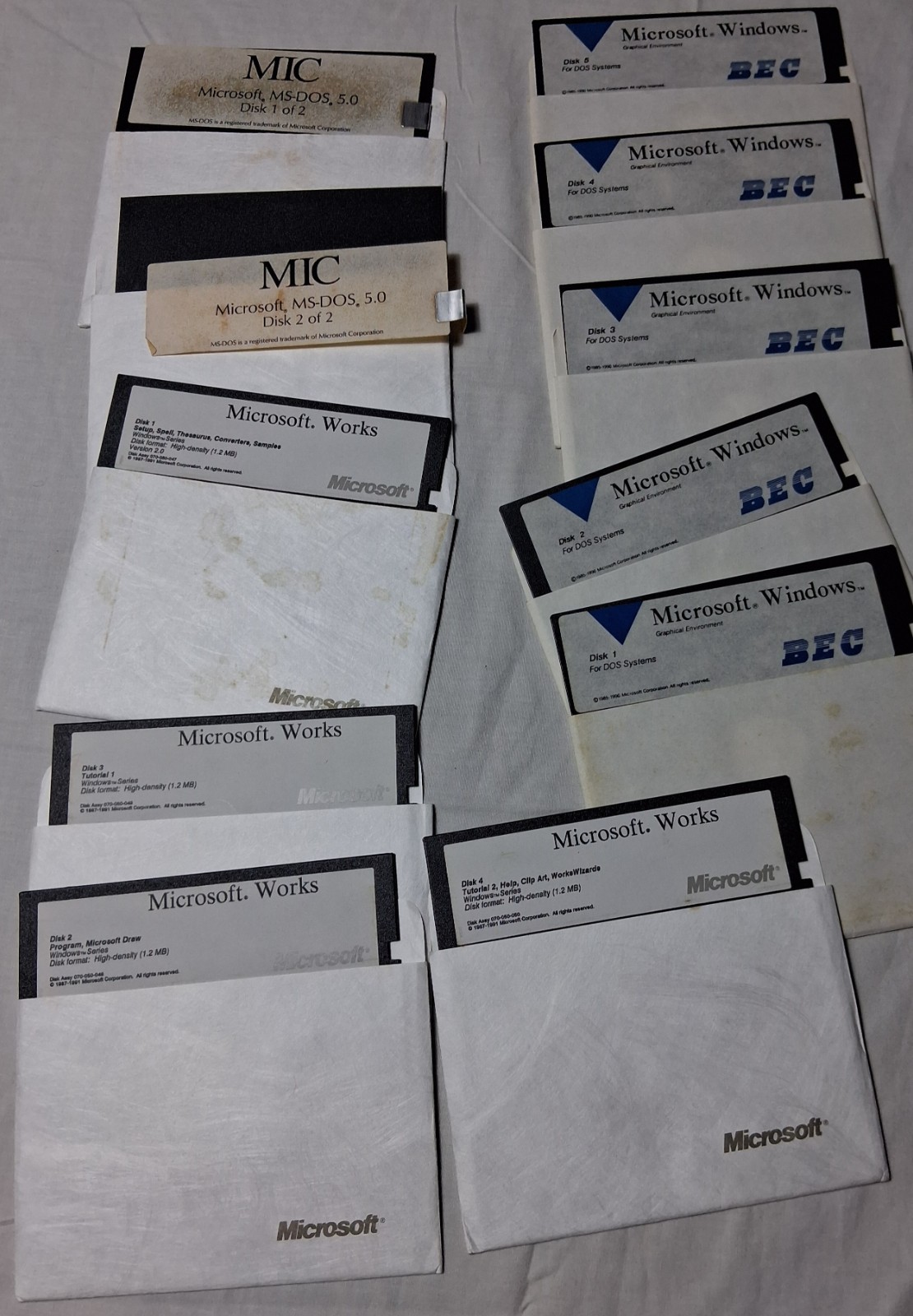 Microsoft MS-DOS Operating System Word 5.25 Inch Floppy Disk