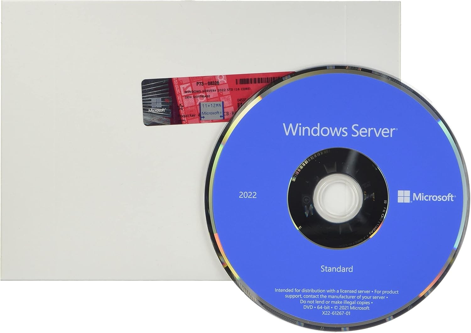 Microsoft Windows Server 2022 Standard 64-bit License 16 Core OEM P73-08328 NEW