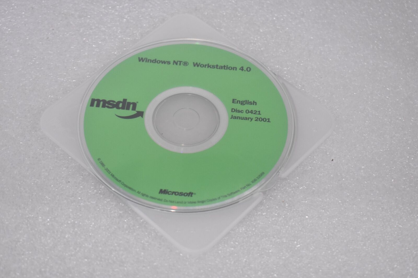 MICROSOFT MSDN FOR WINDOWS NT WORKSTATION 4.0 ENGLISH DISC 4021 X06-10569