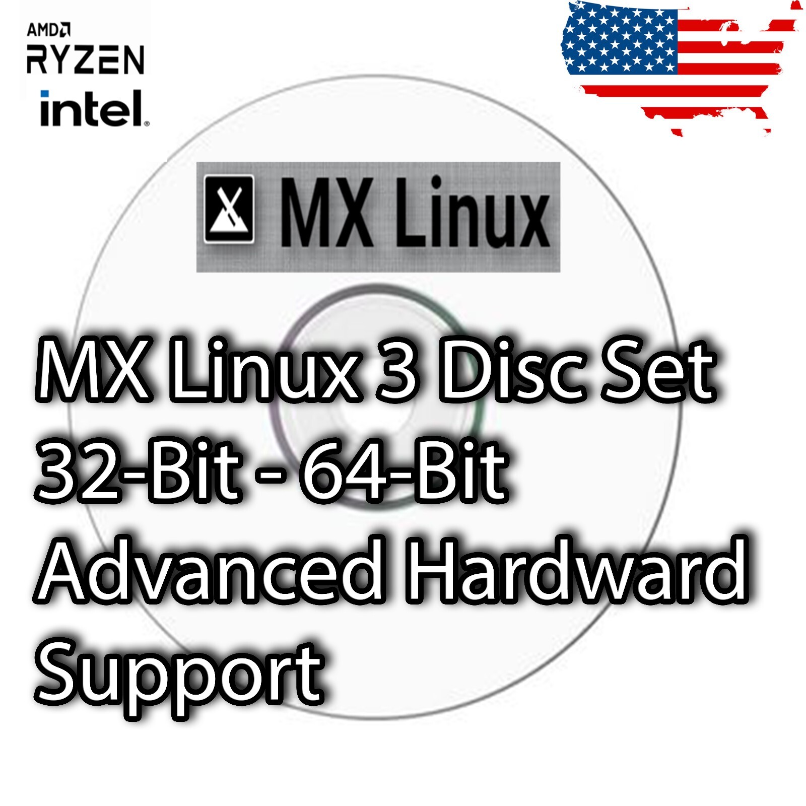 MX Linux 21.1 3 DVD Set – 32 bit – 64 bit Advanced Hardware Higher Quality Media