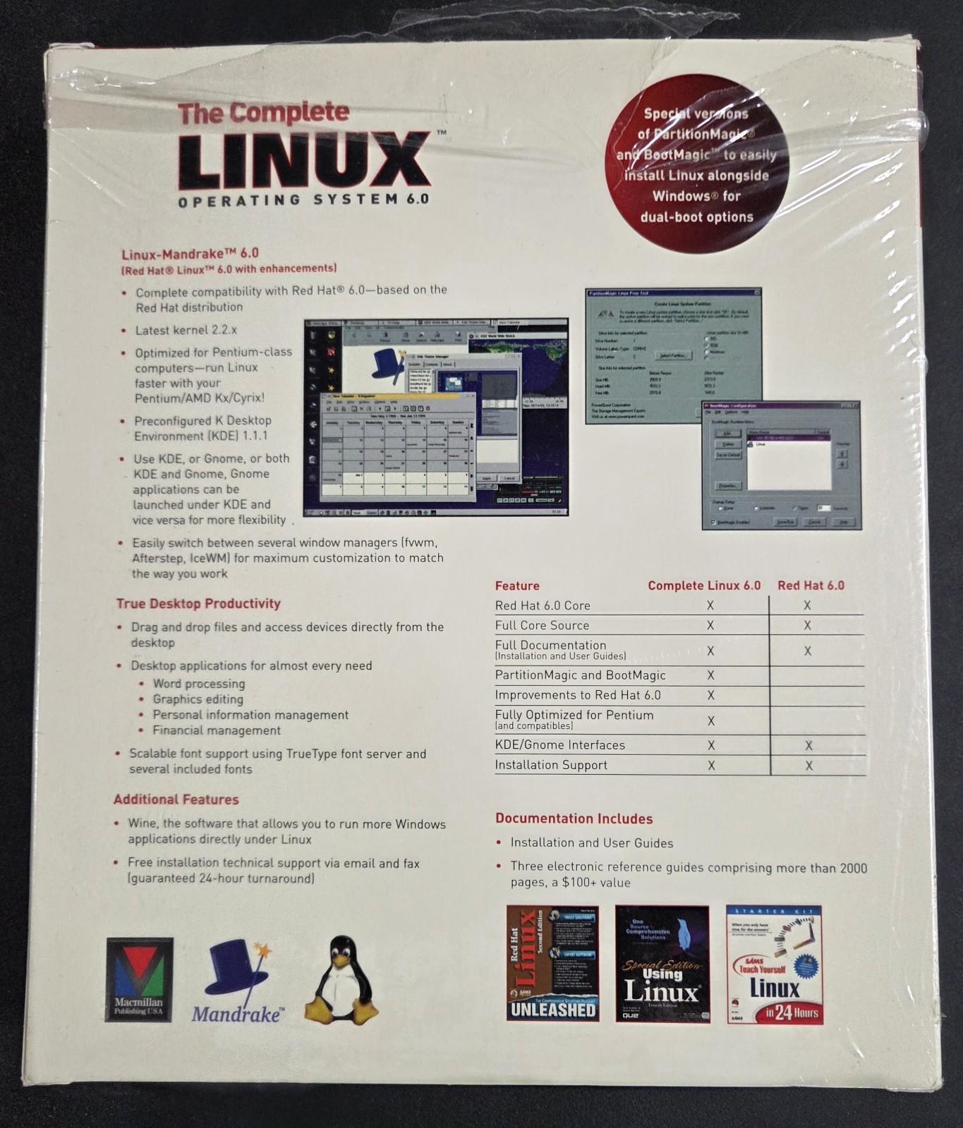 RED HAT LINUX MANDRAKE 6.0 OPERATING SYSTEM