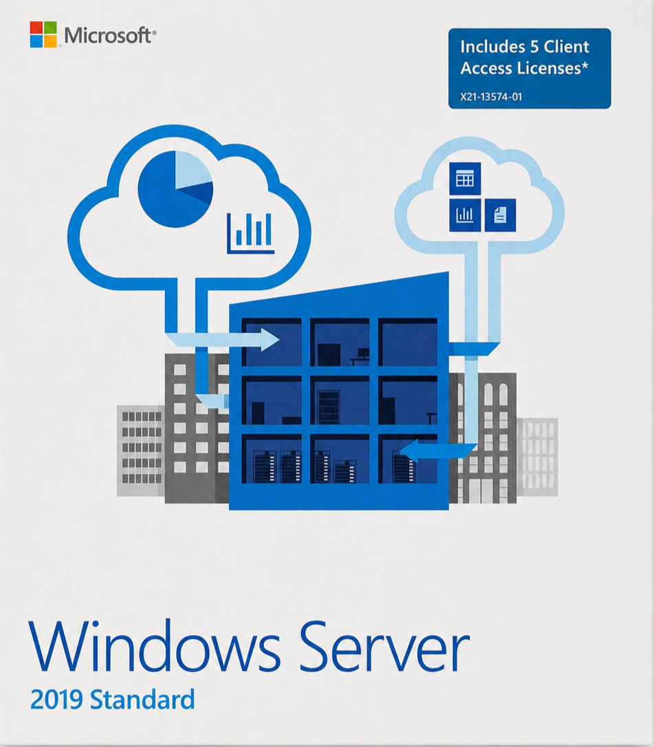 Microsoft Windows Server 2019 Standard 16 Core DVD 5 CAL New Factory Sealed