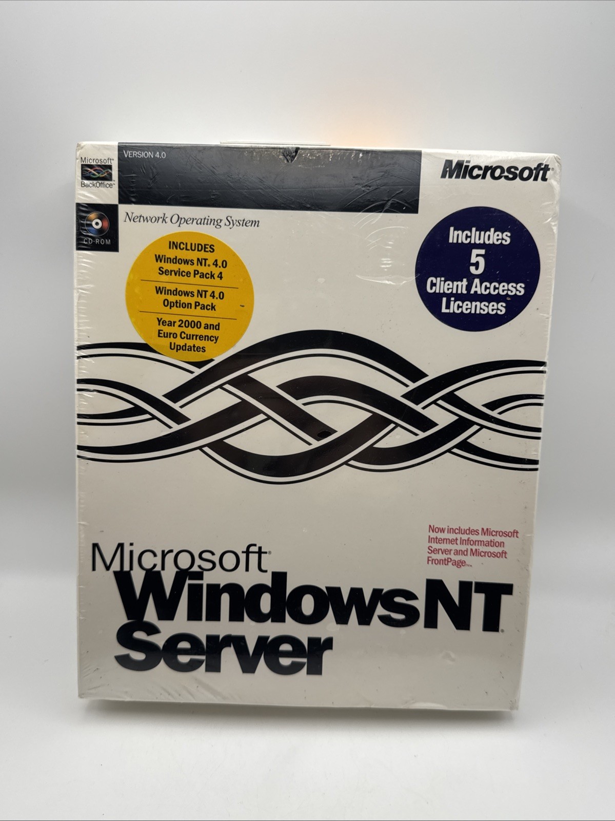 Microsoft Windows NT Server 4.0 Sealed Box w/ 5 Client Access Licenses