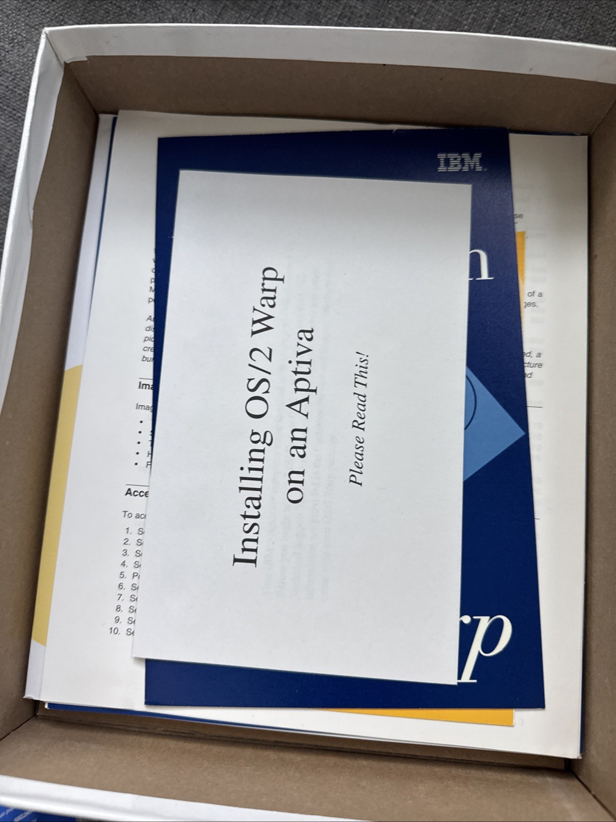 Vintage IBM OS/2 Warp v3 Red Spine Box CD-ROM Edition with Boot Floppies Manuals
