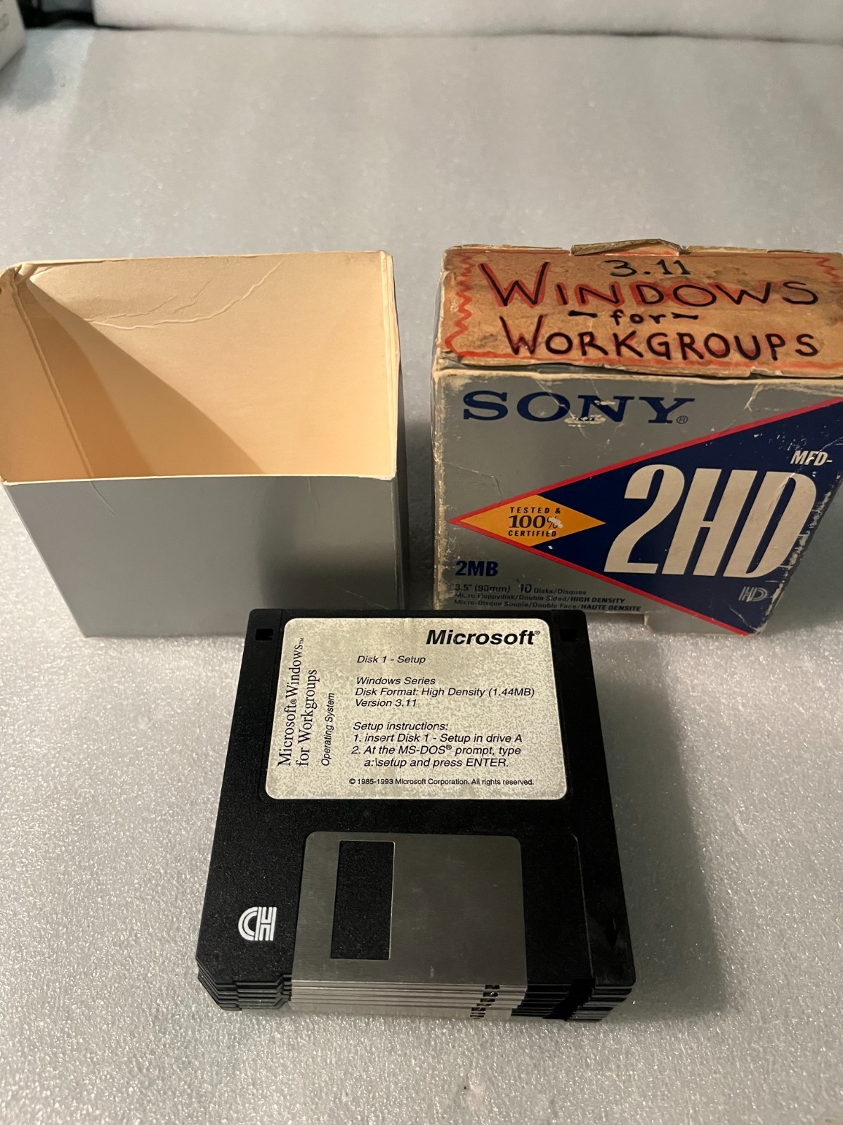 Microsoft Windows for Workgroups Version 3.11 • 3.5″ Floppy Vintage Software ’93